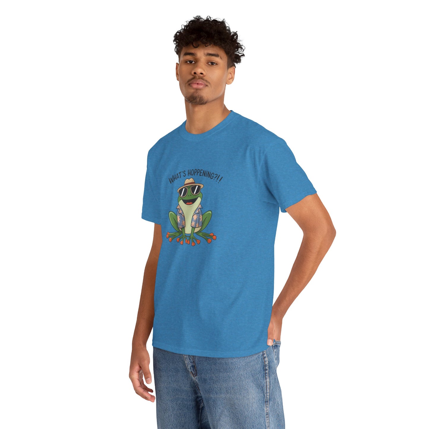 Funny Frog Shirt | What’s Hoppening T-Shirt | Cool Frog Graphic Tee | Amphibian Dad Joke Shirt | Cottagecore Animal Lover Gift