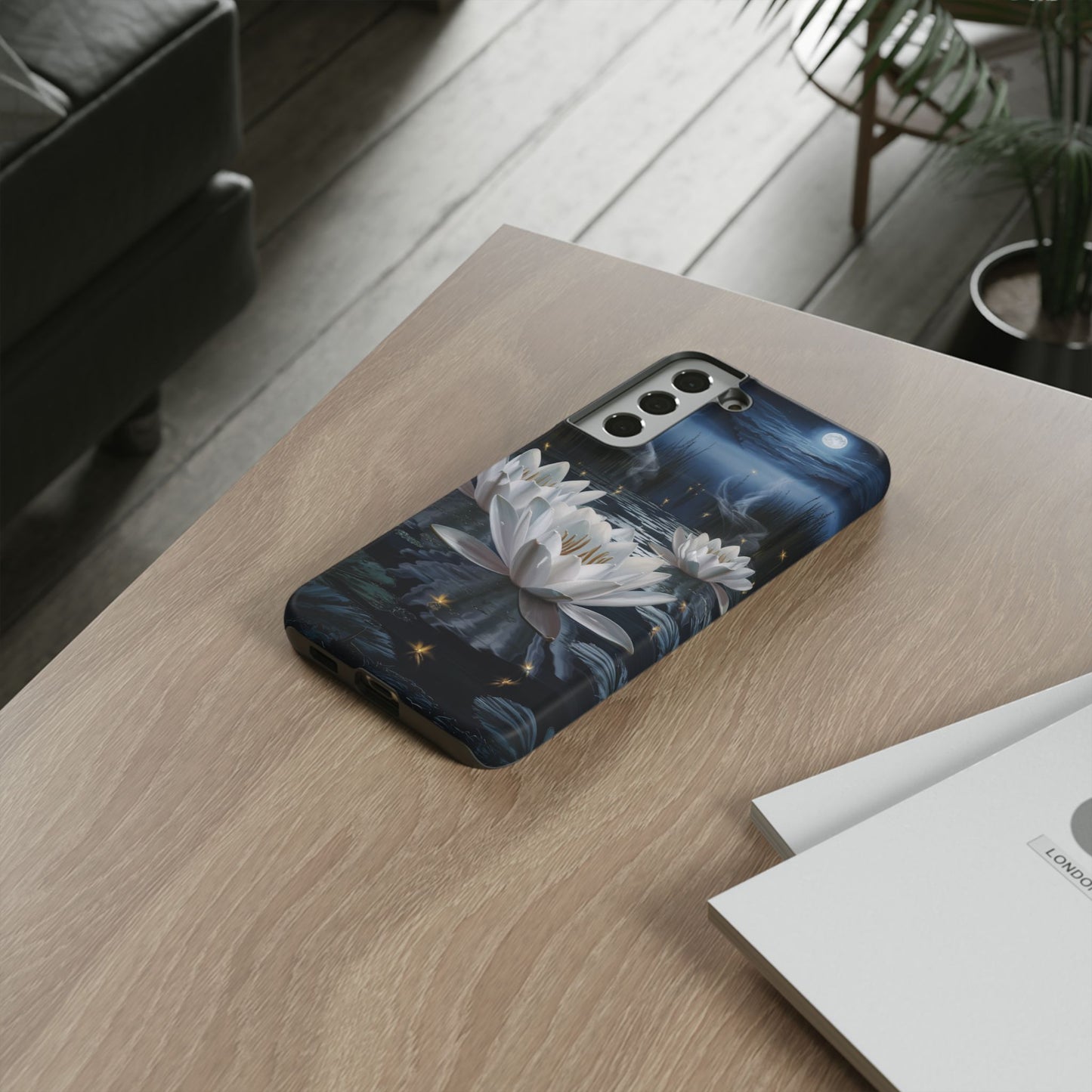Samsung Galaxy Tough Case - Water Lillies Moonlit Sky Phone Cover