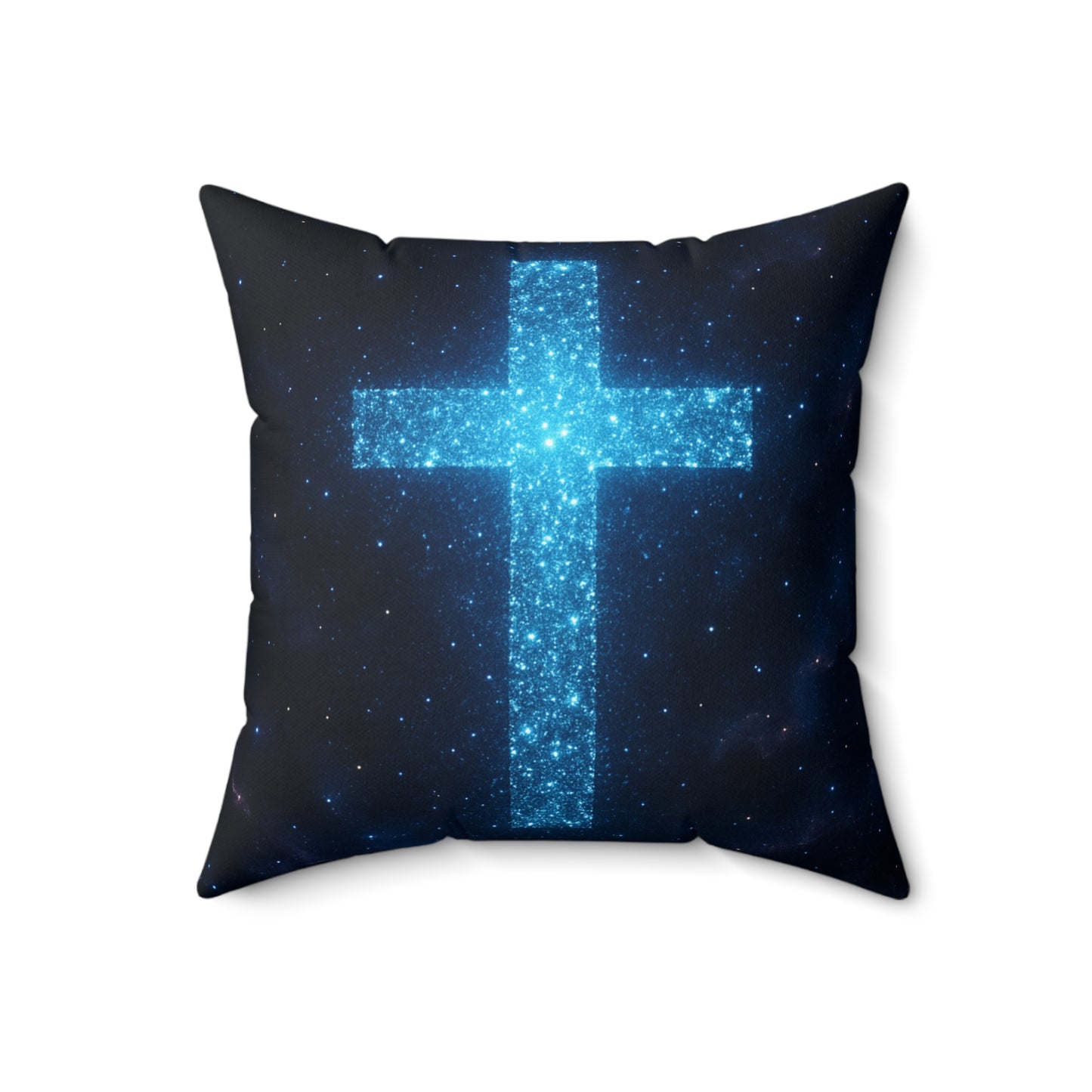 Bioluminescent Cross Pillow Modern Decor Christian Throw Spiritual Decoration Religious Pillow Gift of Faith