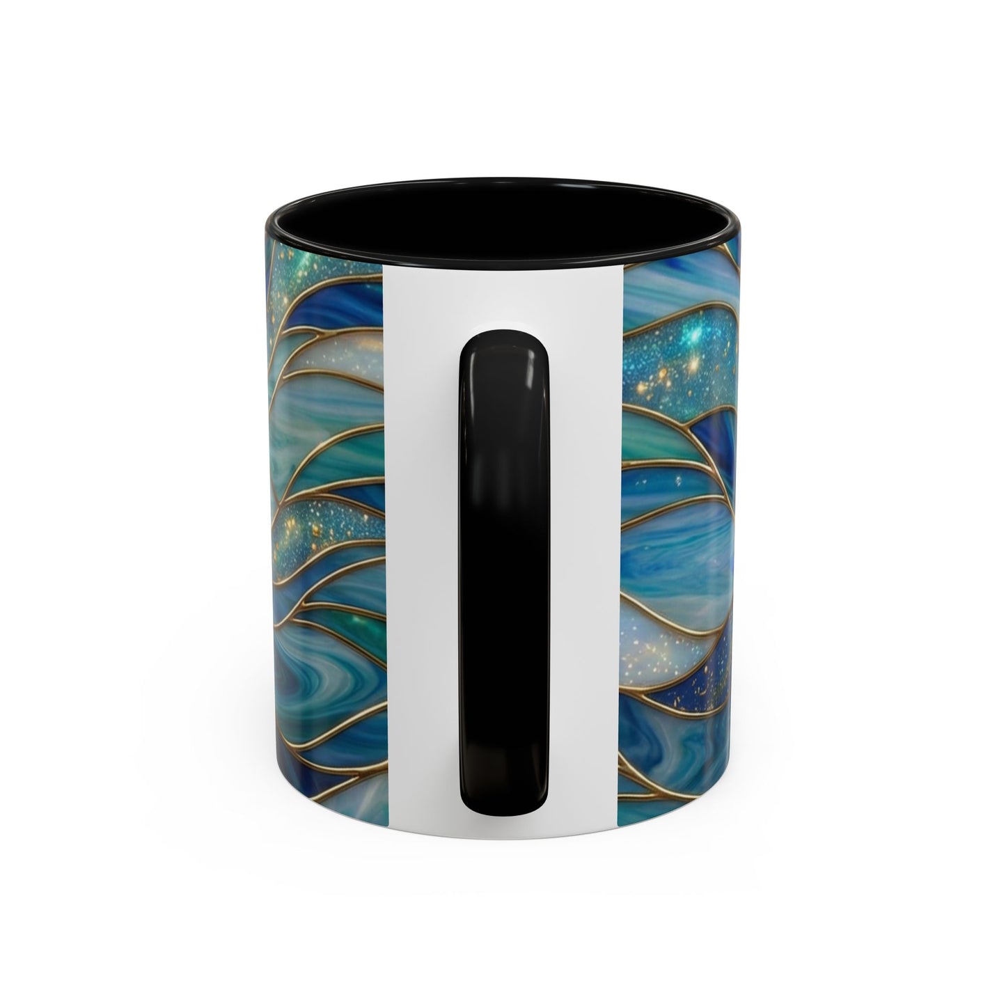 Stained Glass Dolphin Mug, Dolphin Coffee Cup, Ocean Art Mug, Sea Life Gift, Nautical Decor Mug, Coastal Dolphin Lover Gift