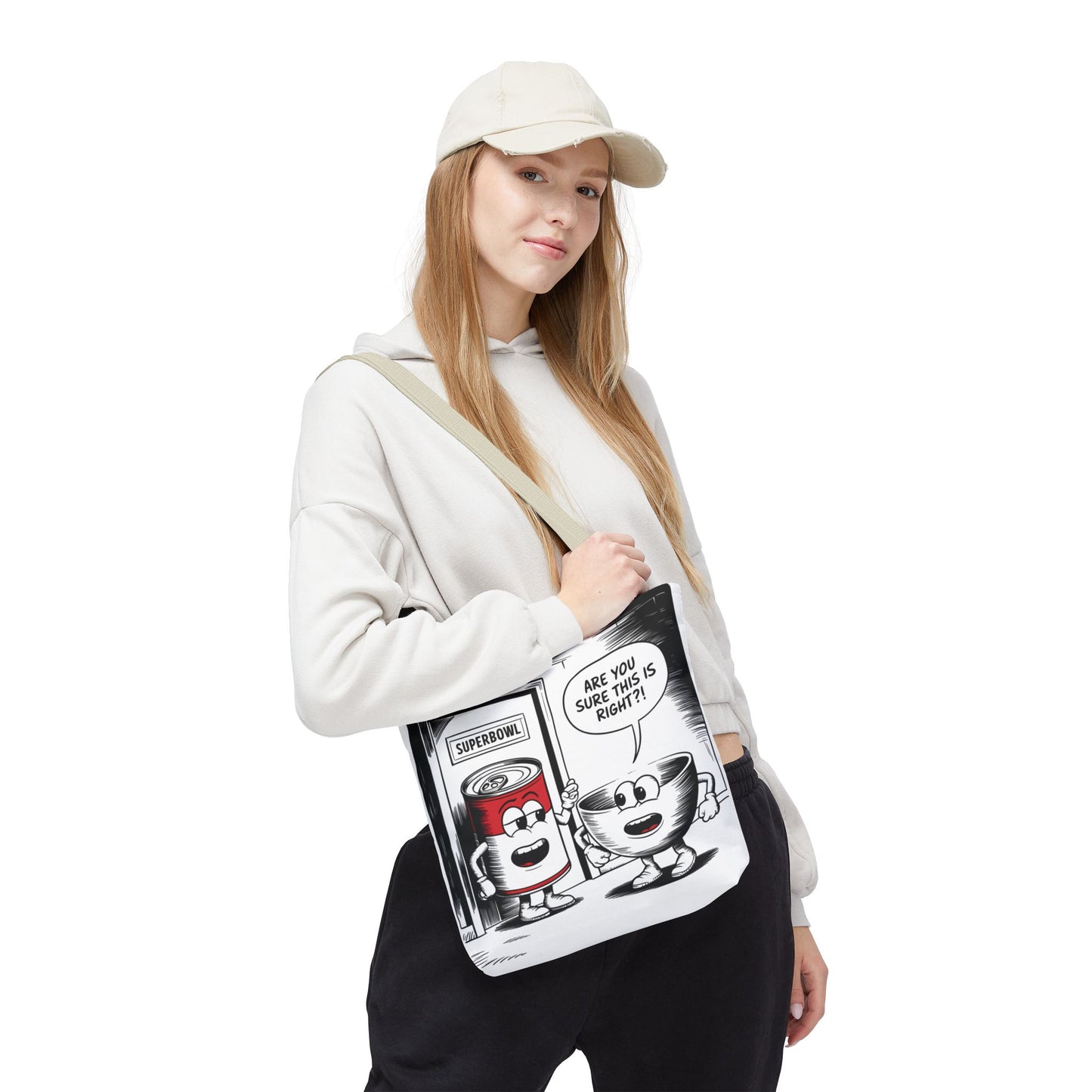 Tote Bag - Comic Superbowl Soup Design