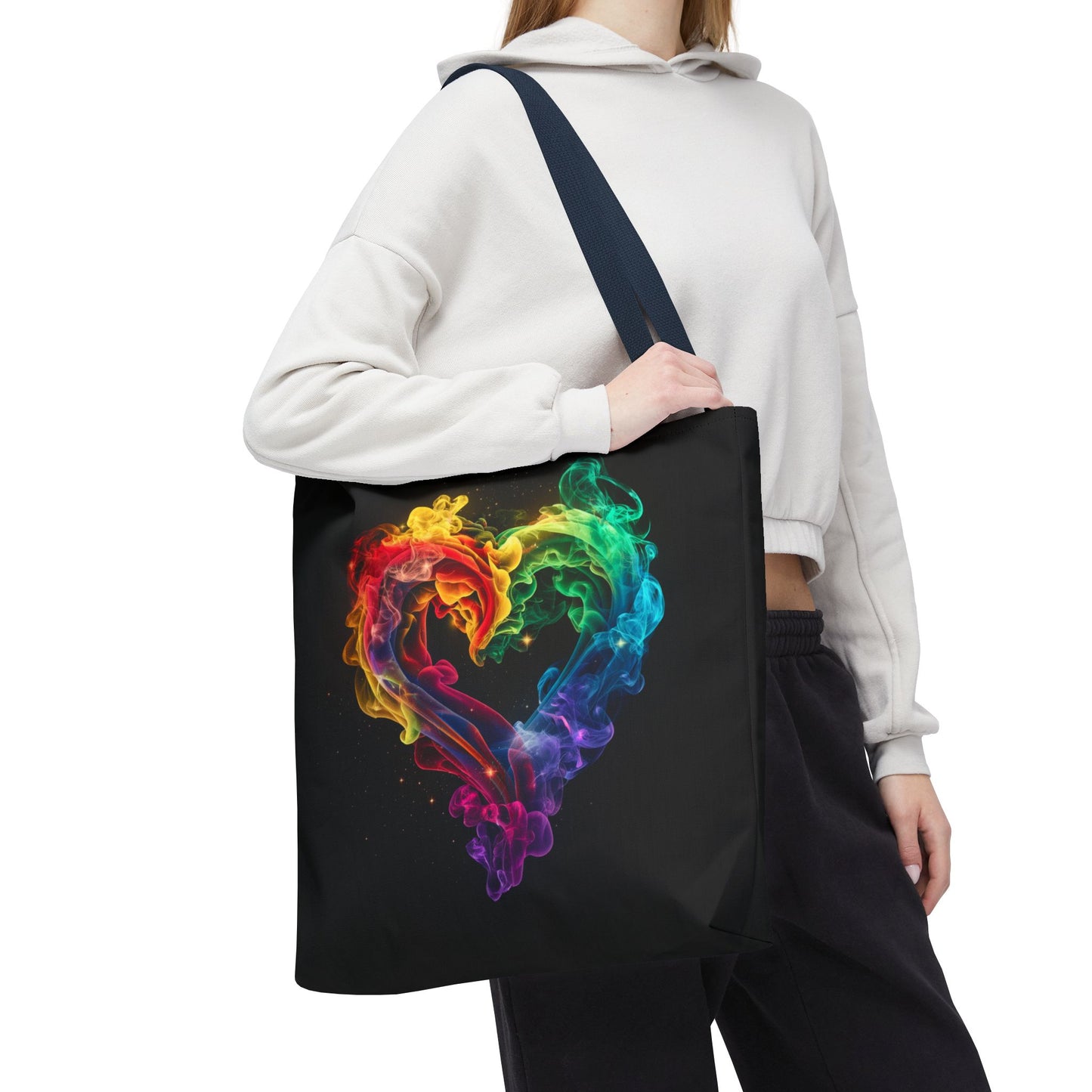 Colorful Smoke Heart Tote