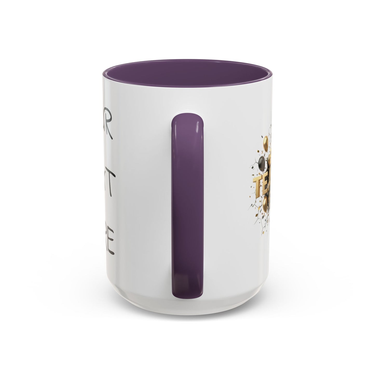 Personalized Teacher Mug, Best Teacher Ever Gift, Custom Educator Coffee Cup, 3D Gold Balloon Design, Teacher Appreciation Present
