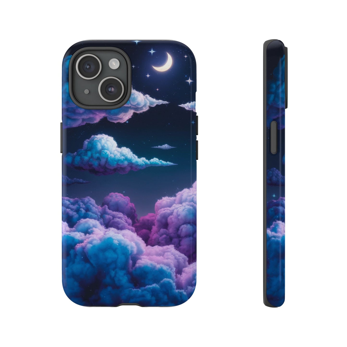 Dreamy Clouds & Moon Tough iPhone Case
