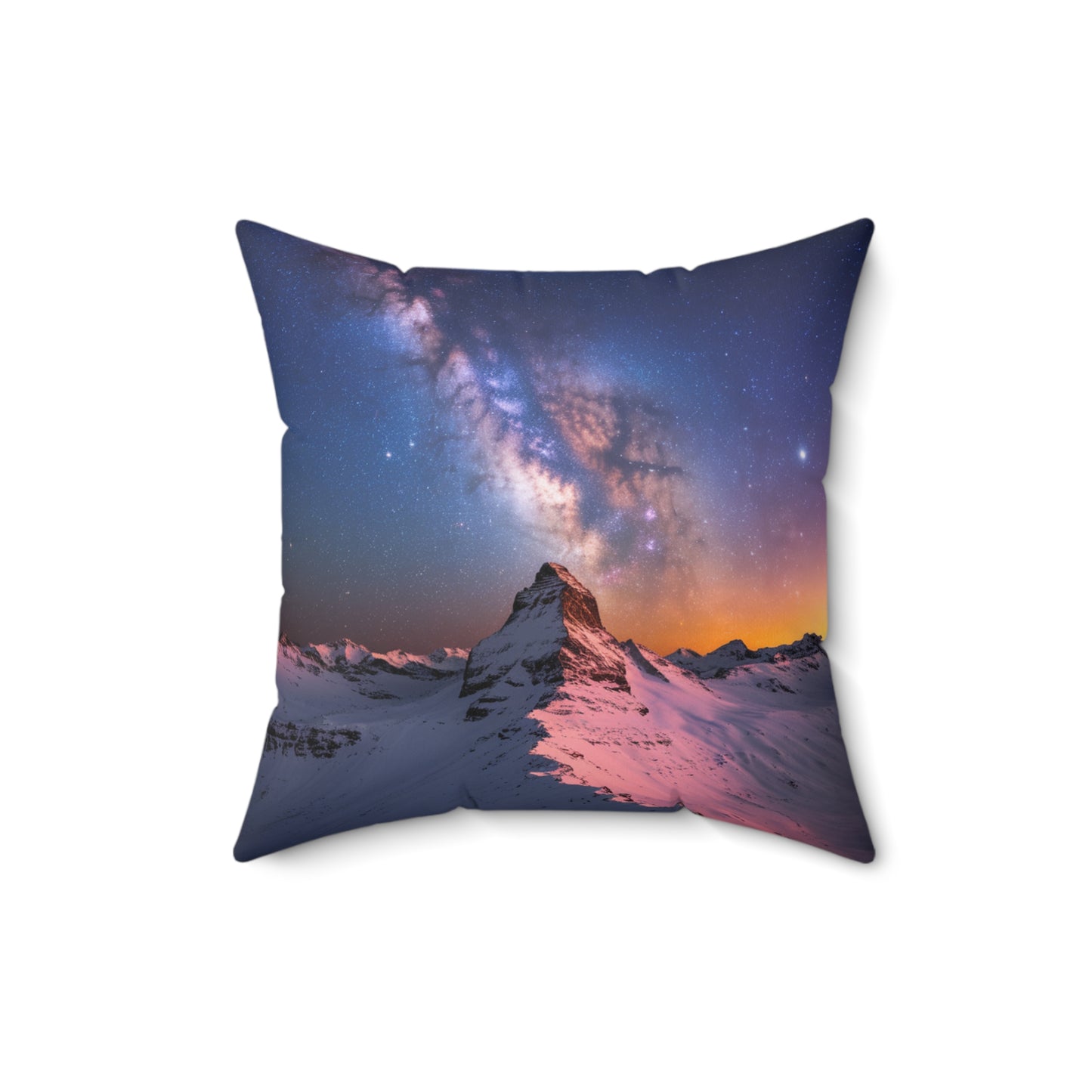 Mountain Galaxy Decorative Pillow - Cozy Home Accent for Stargazers
