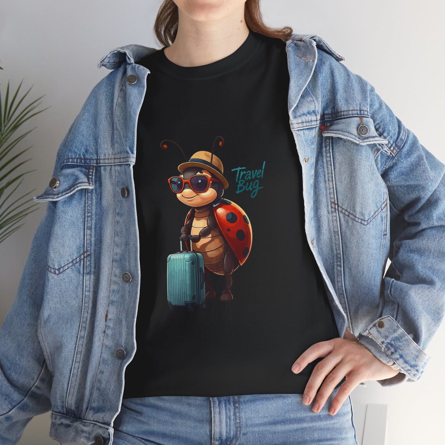 Travel Bug T-Shirt – Cute Ladybug Travel Tee | Funny Wanderlust Shirt for Travel Lovers | Unisex Graphic Tee Gift for Adventurers