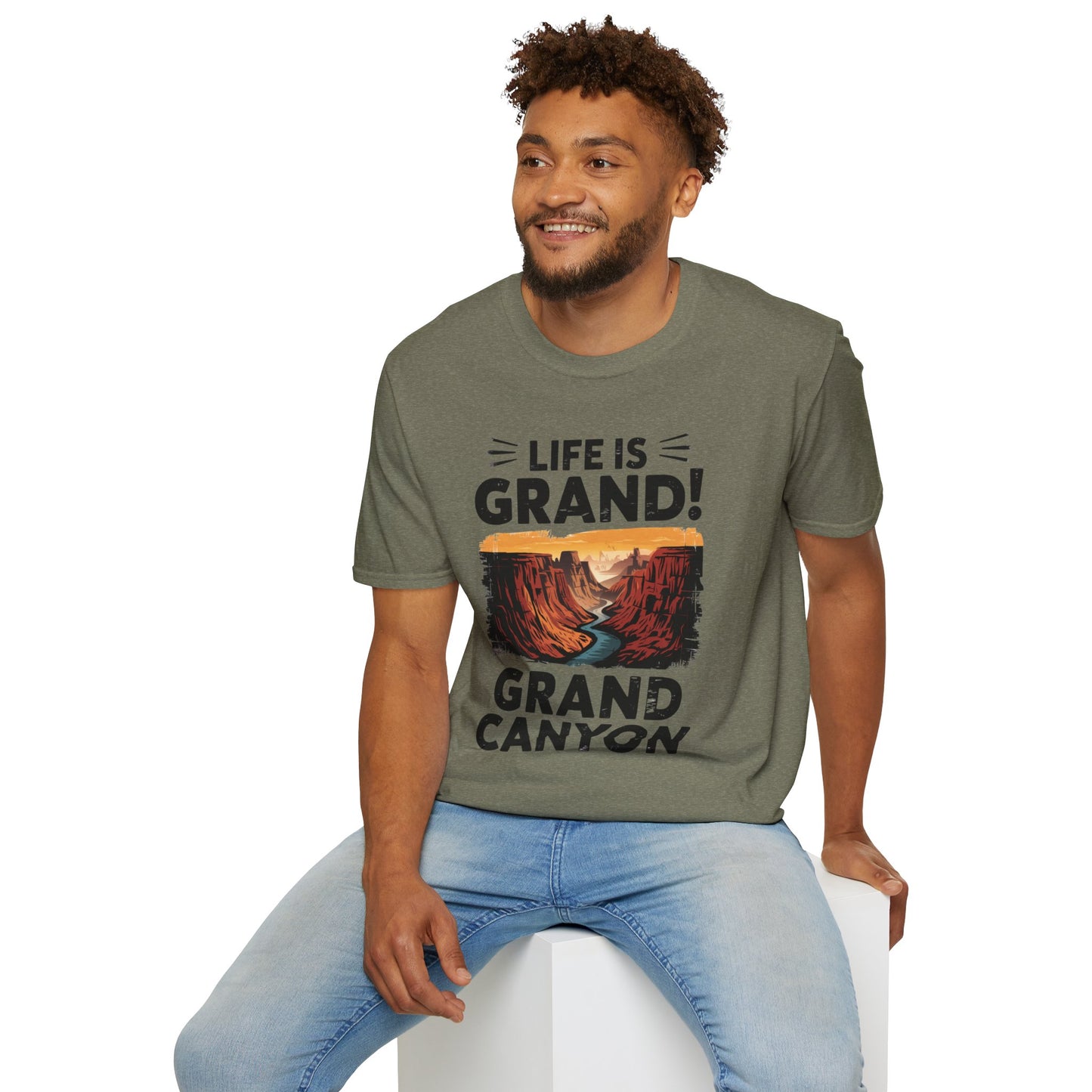 Life is Grand T-Shirt – Grand Canyon Graphic Tee | Funny National Park Shirt | Arizona Souvenir | Unisex Hiking Travel Gift Tee