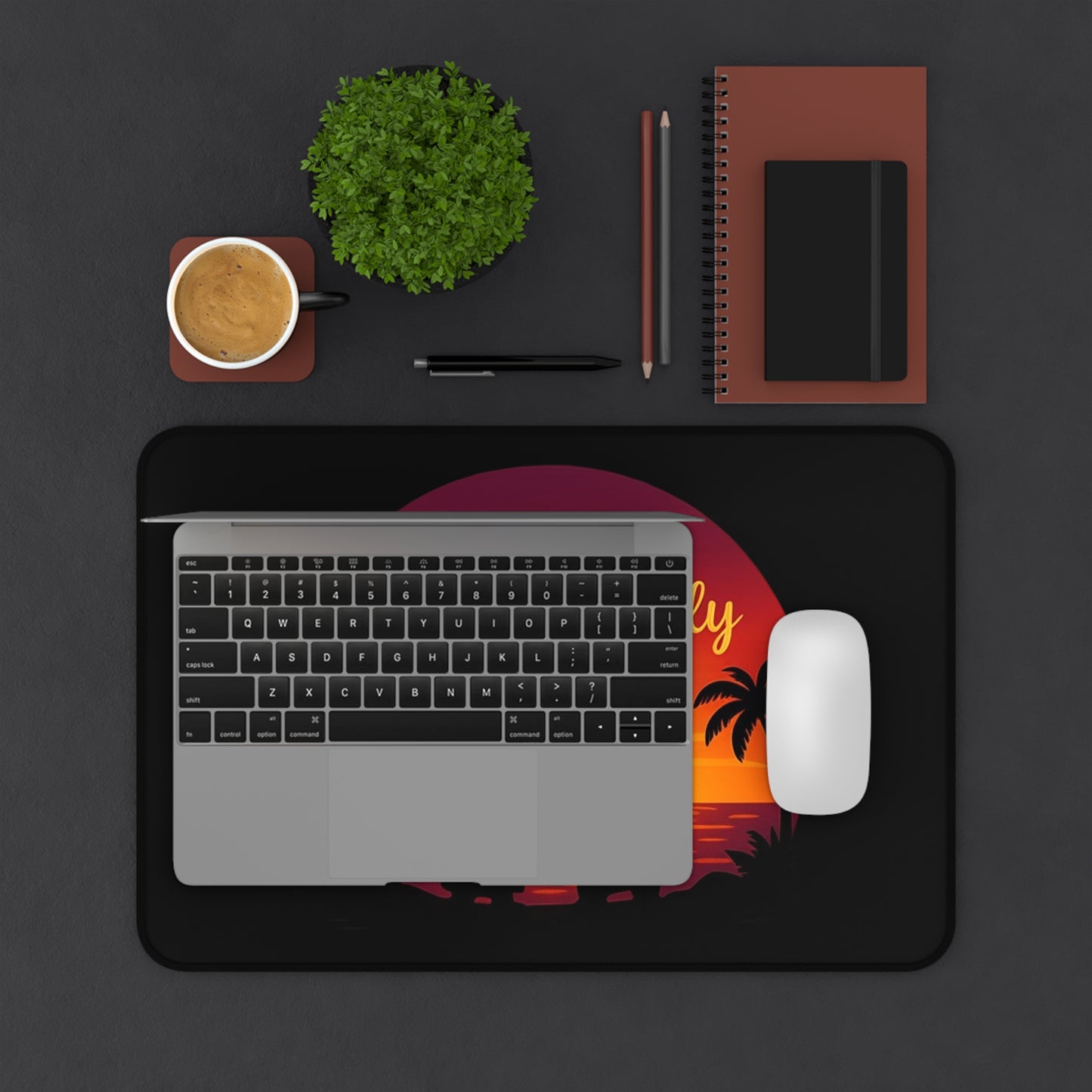 Ohana Means Family Desk Mat – Tropical Mouse Pad, Extended Gaming Mat, Aesthetic Office Decor, Cute Anime Desk Setup Gift