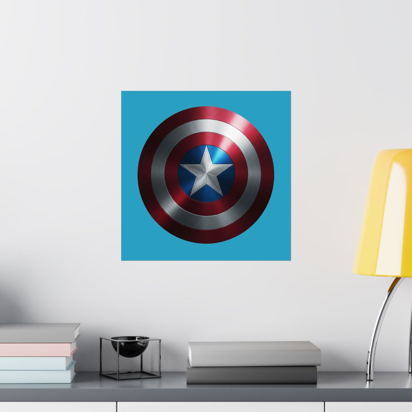 Superhero Shield Matte Vertical Poster - Marvel-Inspired Wall Art for Fans