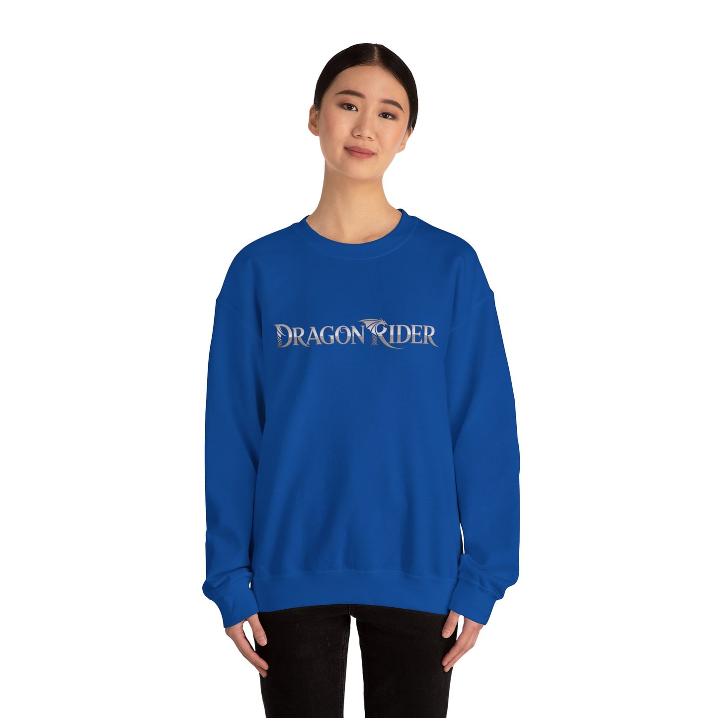Dragon Rider Sweatshirt | Unisex Fantasy Gamer Crewneck | Nerdy Cozy Mythical Gift | Medieval Dragon Pullover | Geek Cosplay Style