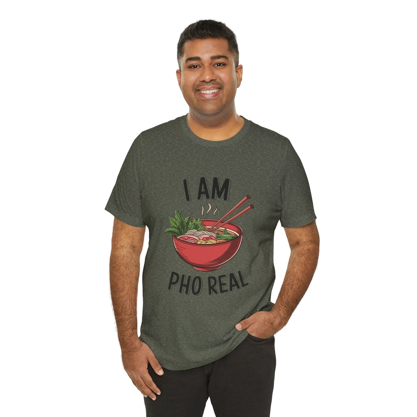 I Am Pho Real T-Shirt | Funny Pho Noodle Bowl Tee, Vietnamese Food Pun Shirt, Ramen & Noodle Lover Gift, Cute Asian Cuisine Graphic Top
