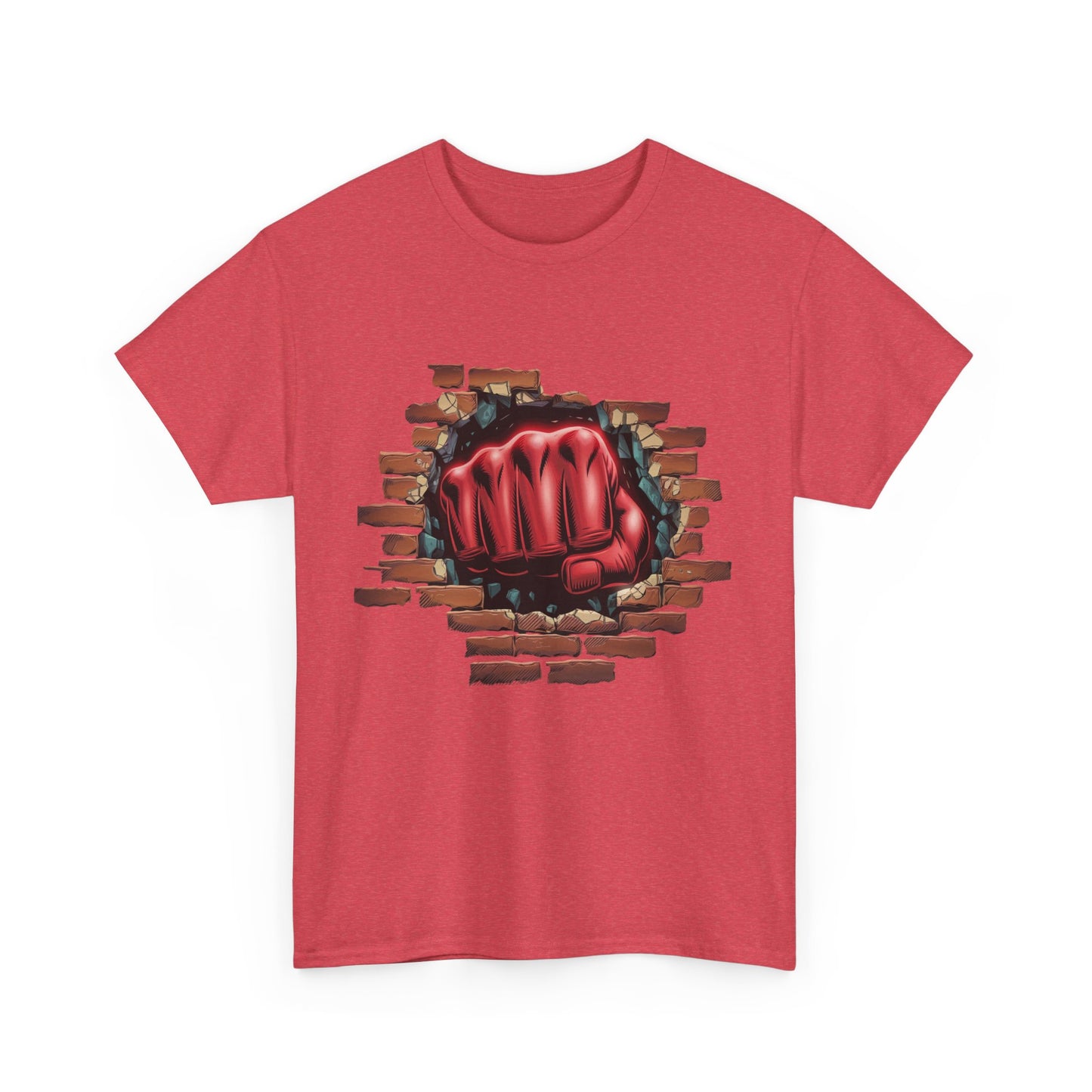 Impact Fist Graphic T-Shirt – Punch Through Brick Wall Design | Bold Streetwear Tee for Fighters, Gym & Edge-Lovers