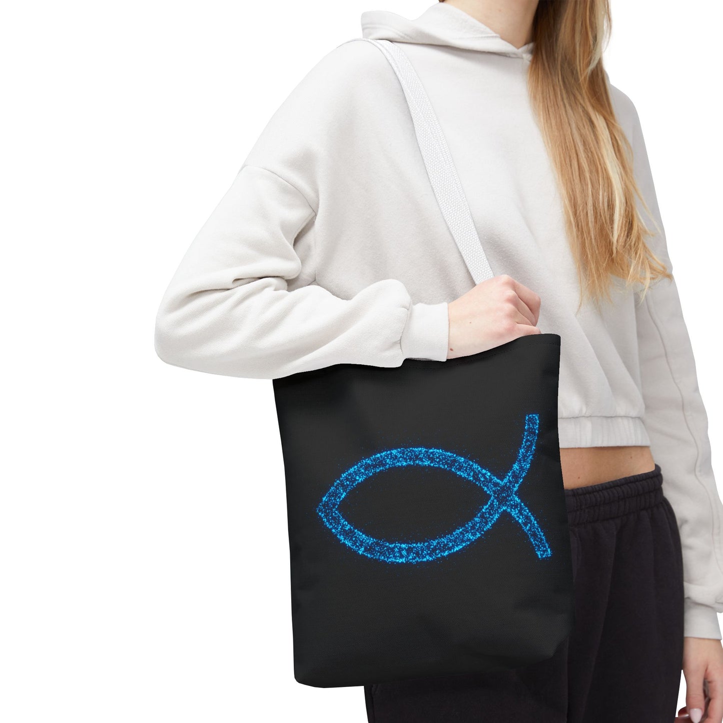 Sparkling Fish Symbol Tote Bag - Inspirational Vibes