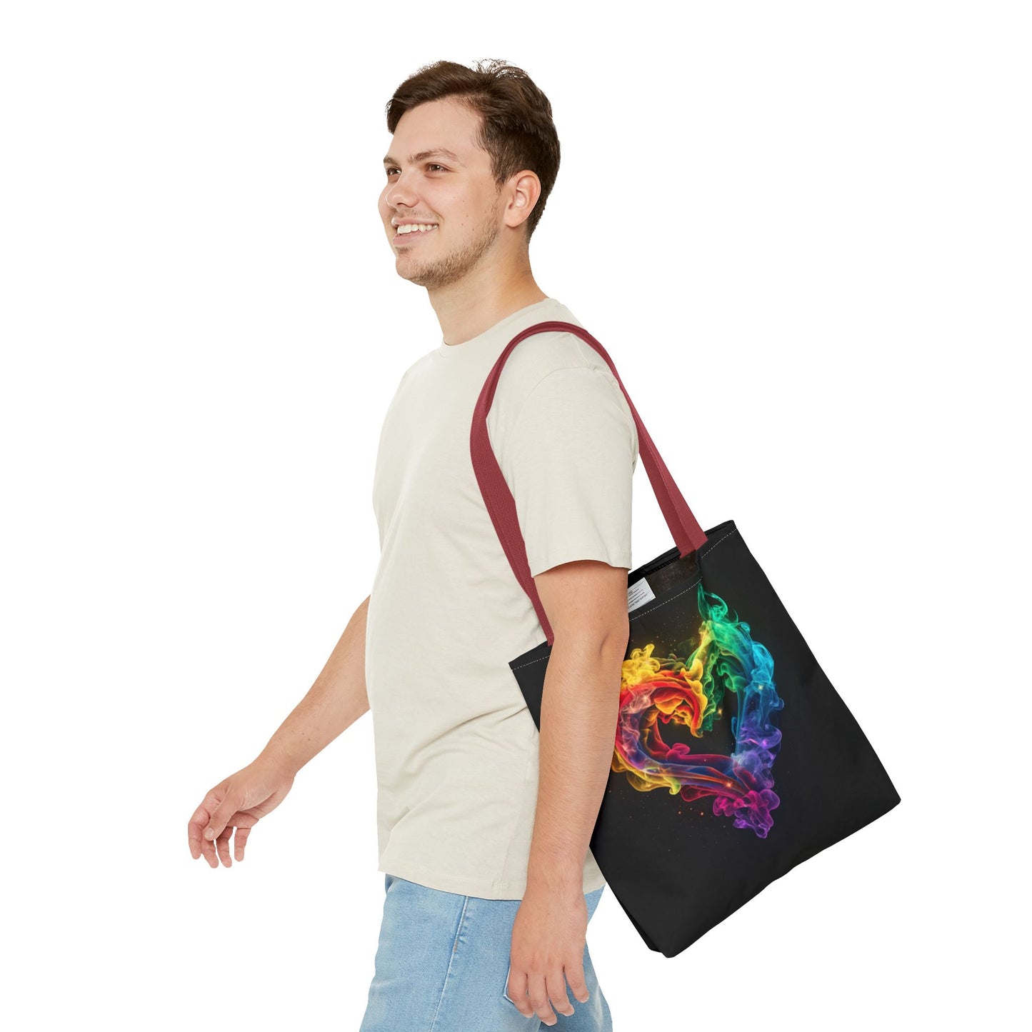 Colorful Smoke Heart Tote