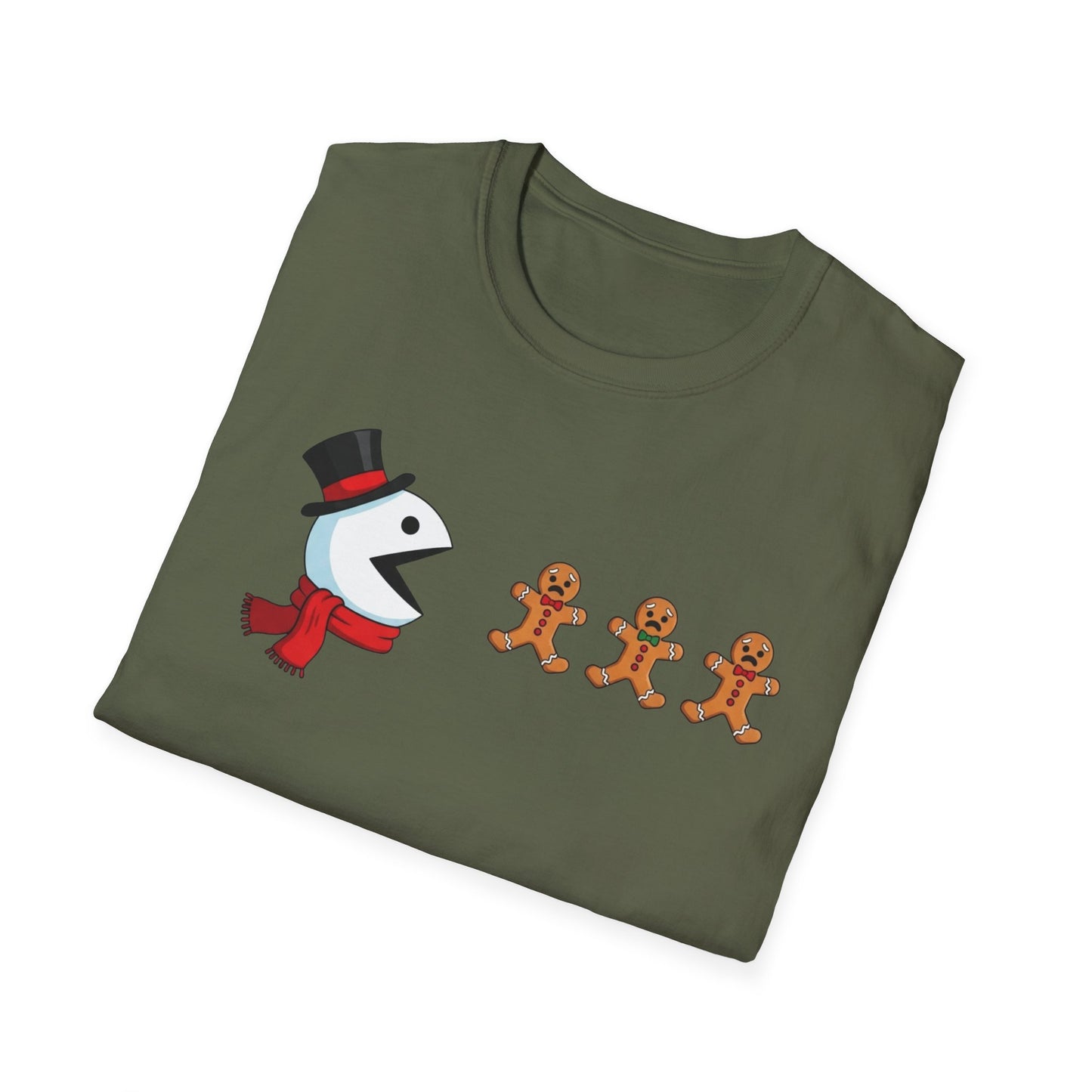 Funny Snowman And Gingerbread T-Shirt, Cute Christmas Tee, Holiday Humor Shirt, Festive Graphic Tee For Men And Women, Winter Gift Idea