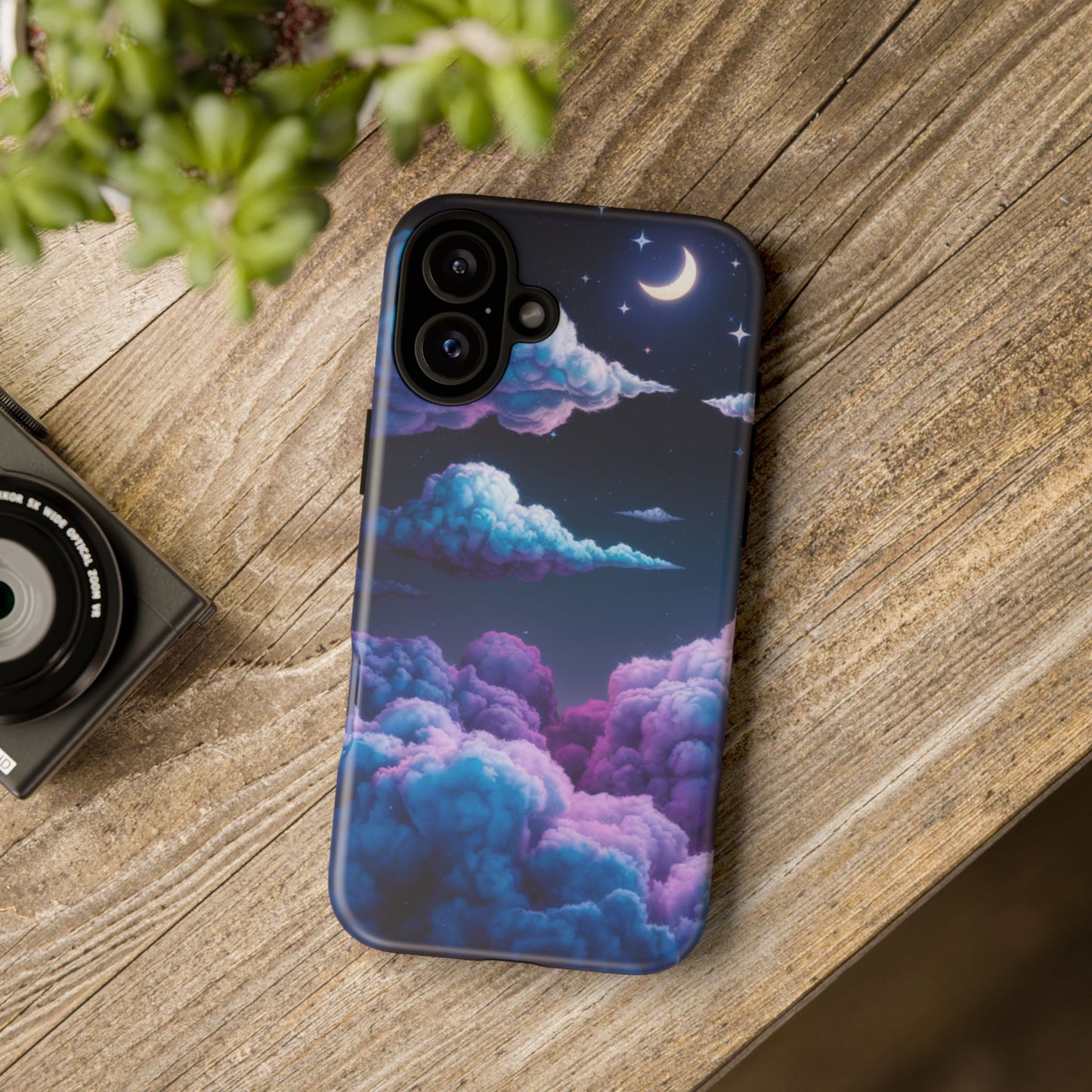 Dreamy Clouds & Moon Tough iPhone Case