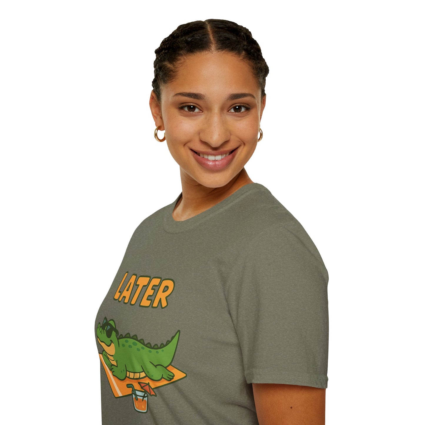 Later Gator Graphic Tee - Funny Alligator T-Shirt | Funny Summer Shirt | Trendy Animal Tee | Cute Gator Gift | Y2K Retro Humor Tee