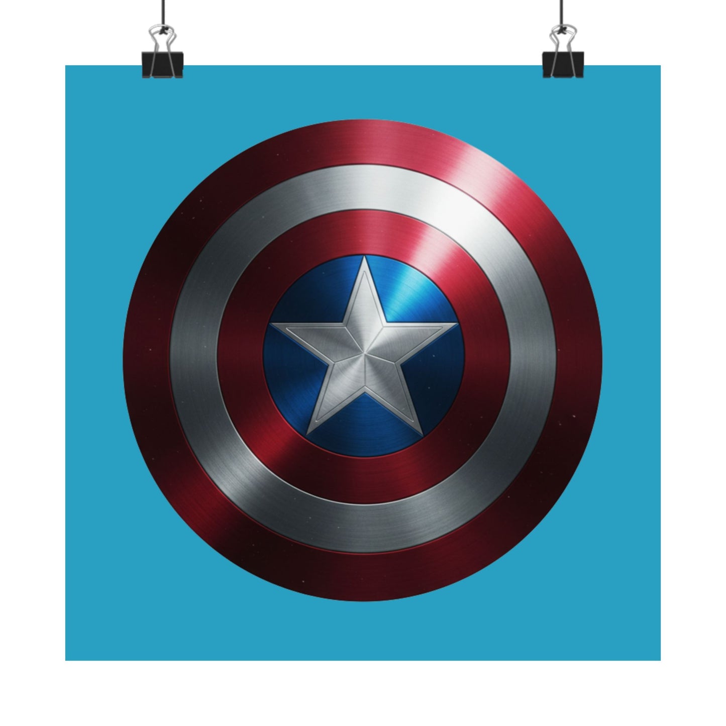 Superhero Shield Matte Vertical Poster - Marvel-Inspired Wall Art for Fans