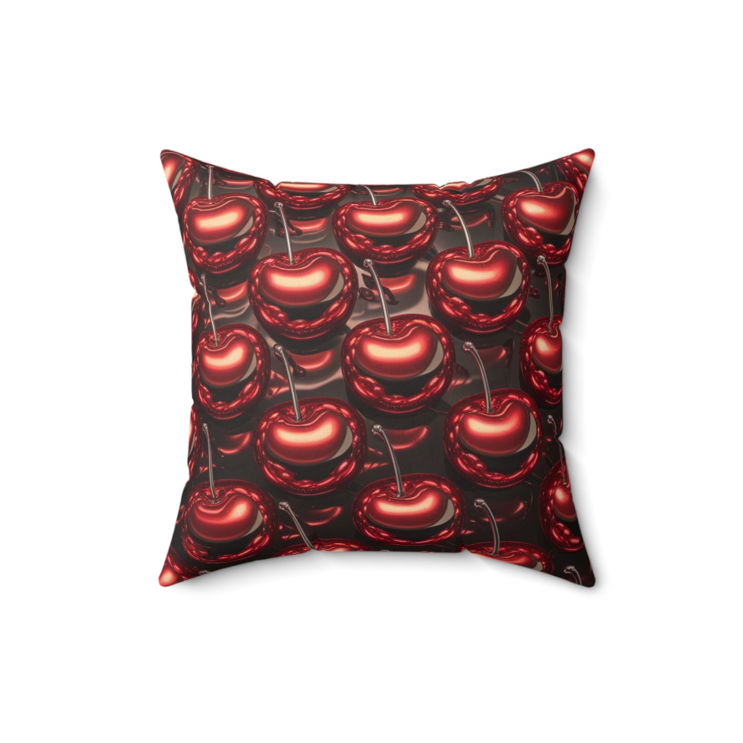 Cherry Tile Square Pillow