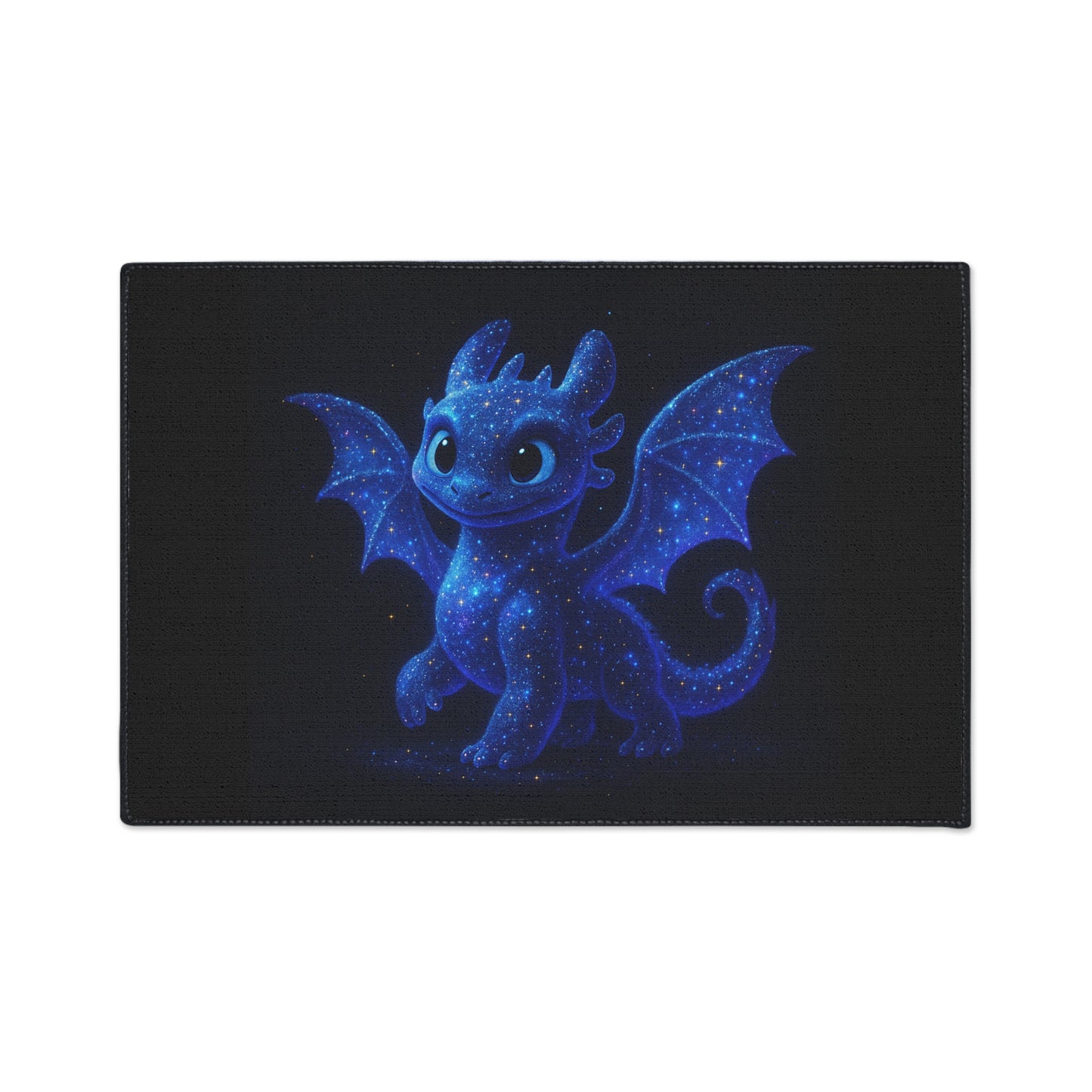 Galaxy Baby Dragon Floor Mat | Fantasy Dragon Rug for Kids Room, Nursery, Gamer Decor | Cute Creature Doormat for Entryway or Bedroom