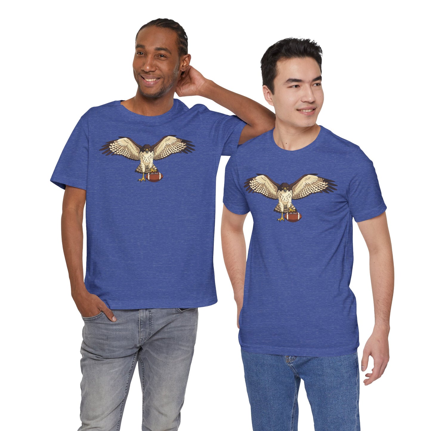 Hawk Football Shirt, Hawk Holding Football T Shirt, Football Mascot Tee, Bird Of Prey Shirt, Sports Fan Gift, Game Day Hawk Tee