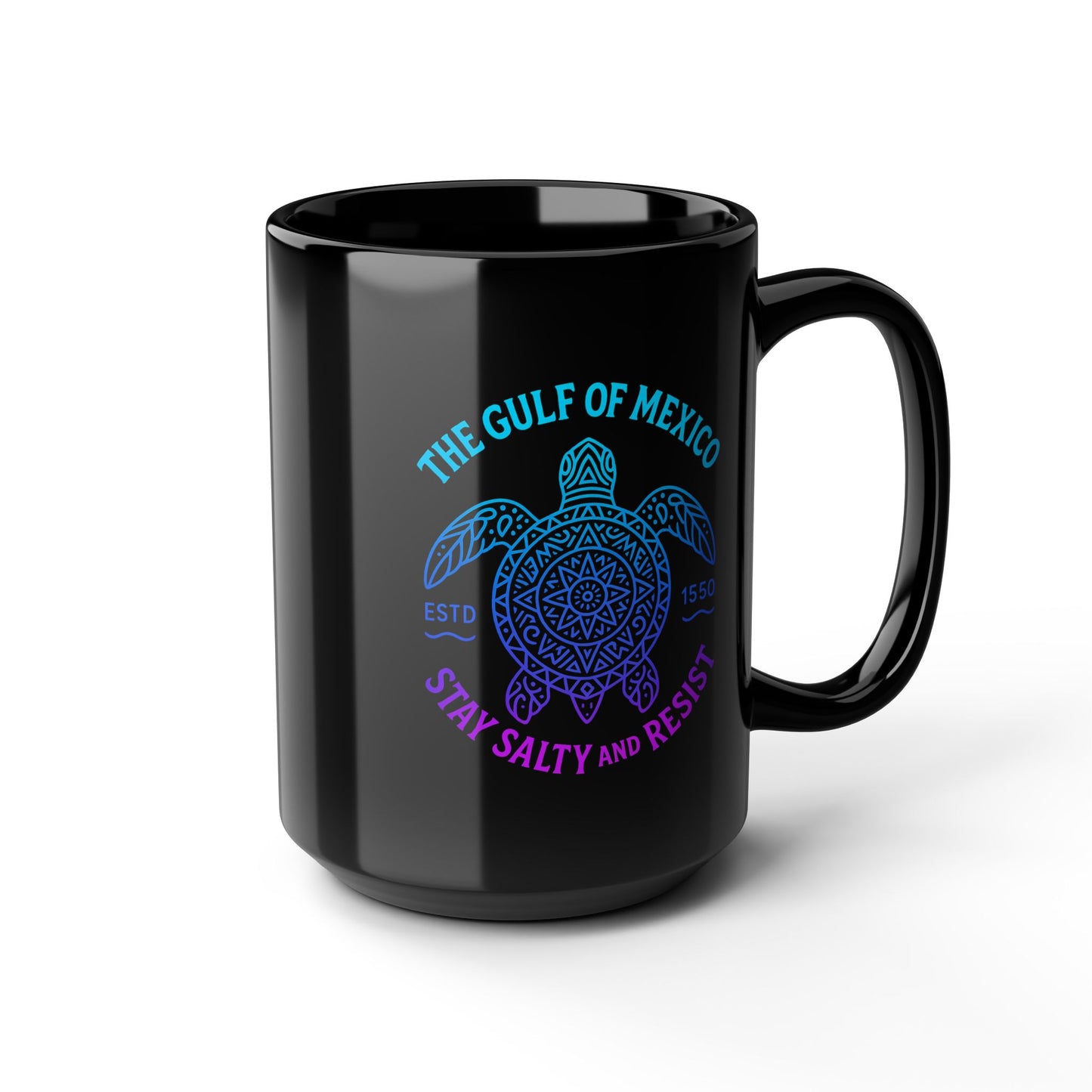 Gulf of Mexico Sea Turtle Mug - Stay Salty and Resist - Ocean Conservation Gift - Coastal Pride Coffee Cup - Nautical Vibes