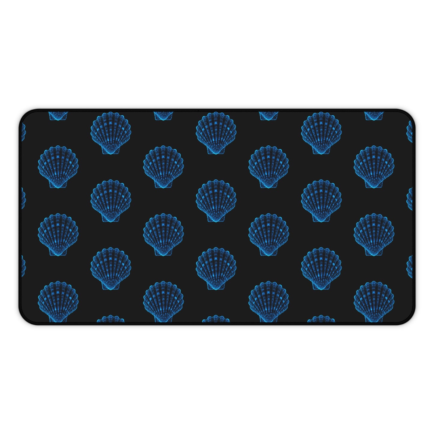 Desk Mat Bioluminescent SeaShells Mouse Pad for Ocean Lovers Nautical Decor Marine Mat