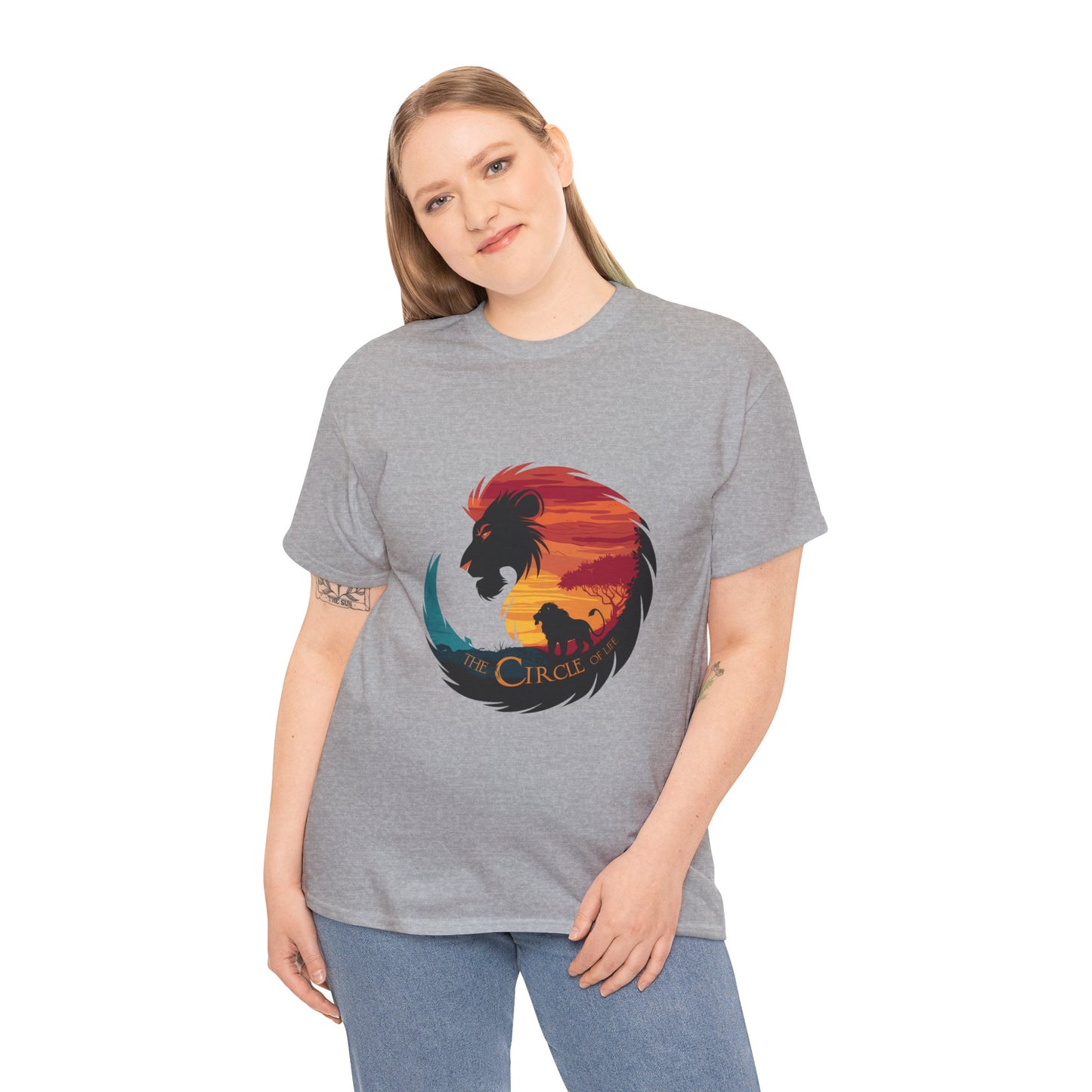 The Circle of Life Lion Shirt – Sunset Safari Wildlife Graphic Tee – Inspirational Nature T-Shirt for Animal Lovers & Adventure Fans