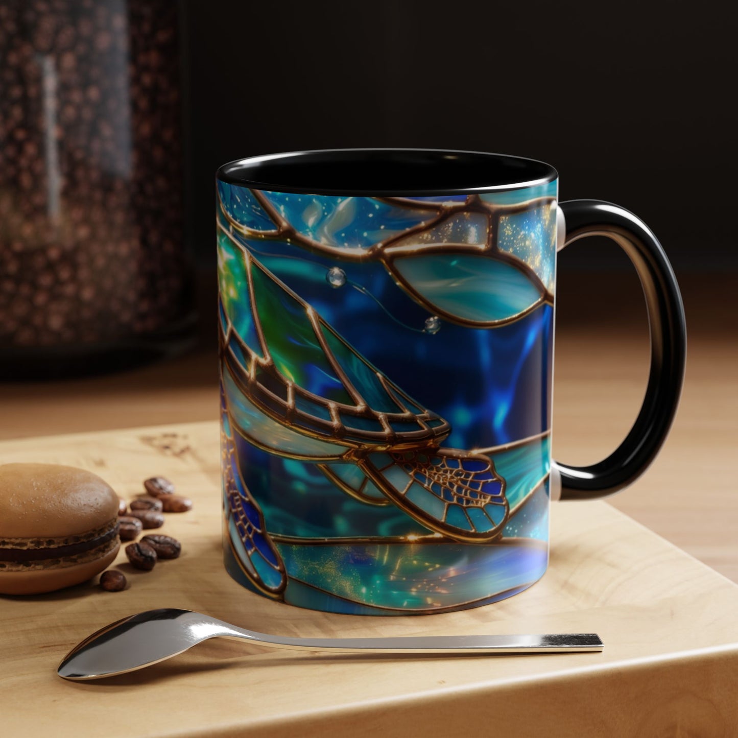 Stained Glass Sea Turtle Mug, Ocean Turtle Coffee Cup, Coastal Beach Mug Gift, Marine Life Art Cup, Sea Lover Gift, Ocean Wildlife Mug