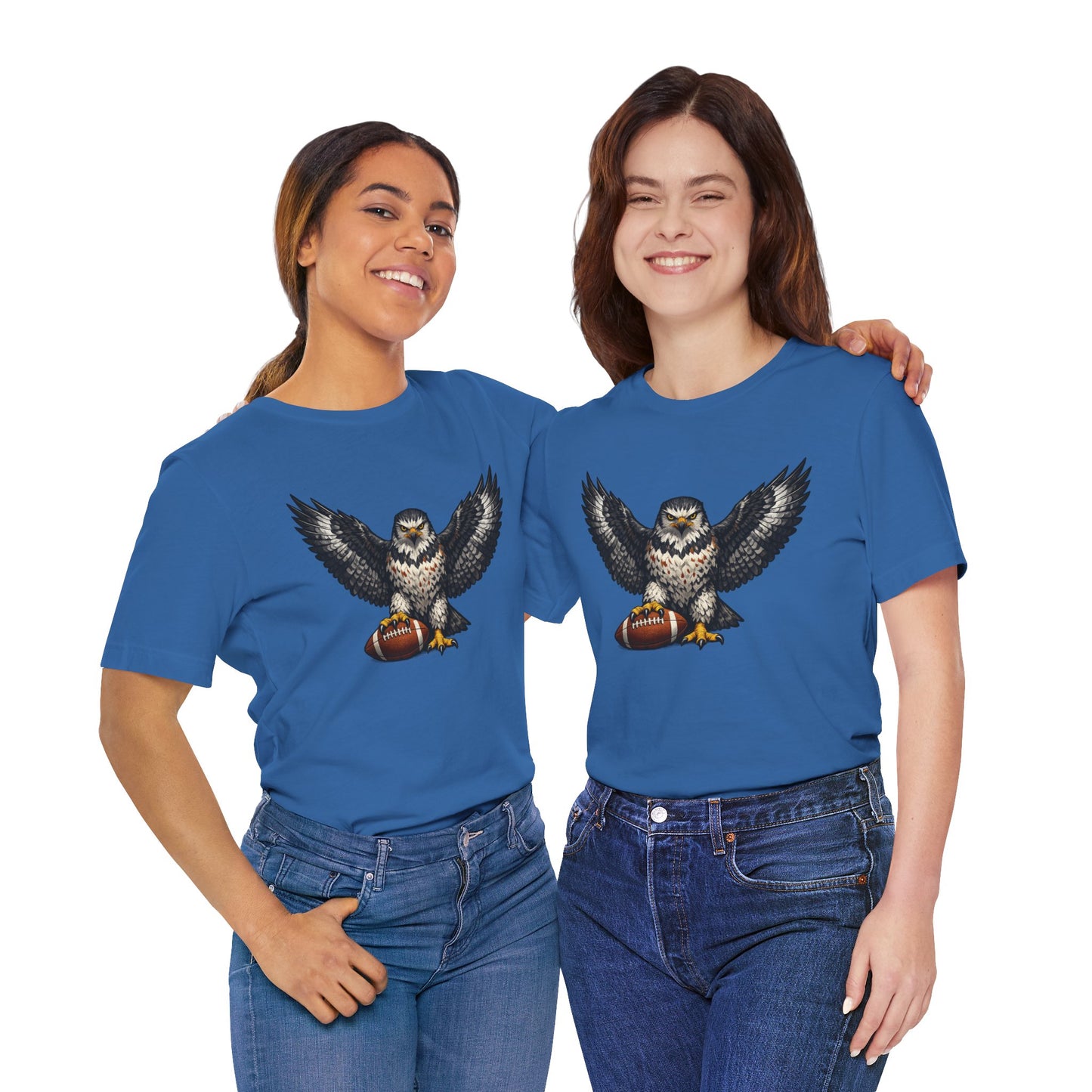 Hawk Football Shirt, Hawk Holding Football T Shirt, Hawk Mascot Tee, Football Bird Of Prey Shirt, Game Day Sports Tee, Hawk Fan Gift