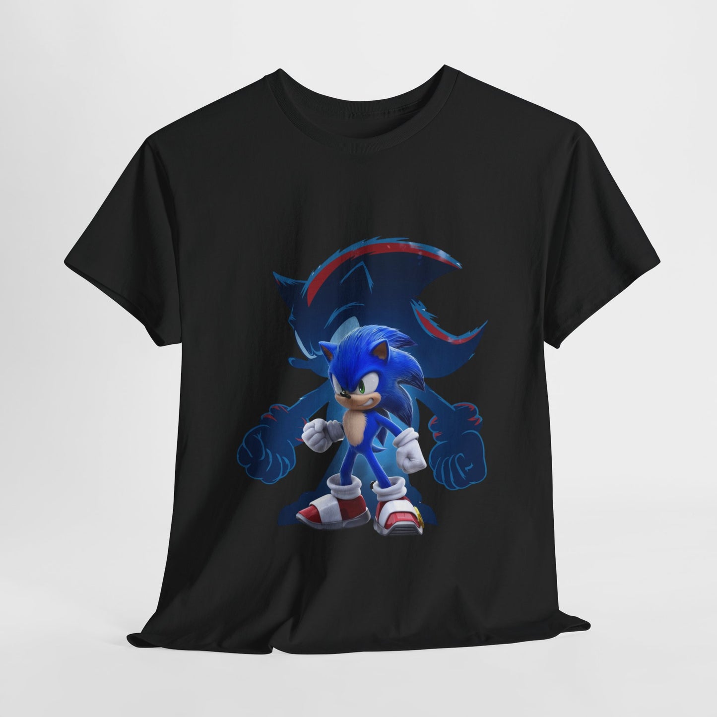 Blue Speed Hero Graphic Tee | Retro Gaming Legend T-Shirt | Fan Inspired Gamer Apparel | Cool Vintage Style Unisex Shirt for Adults & Teens