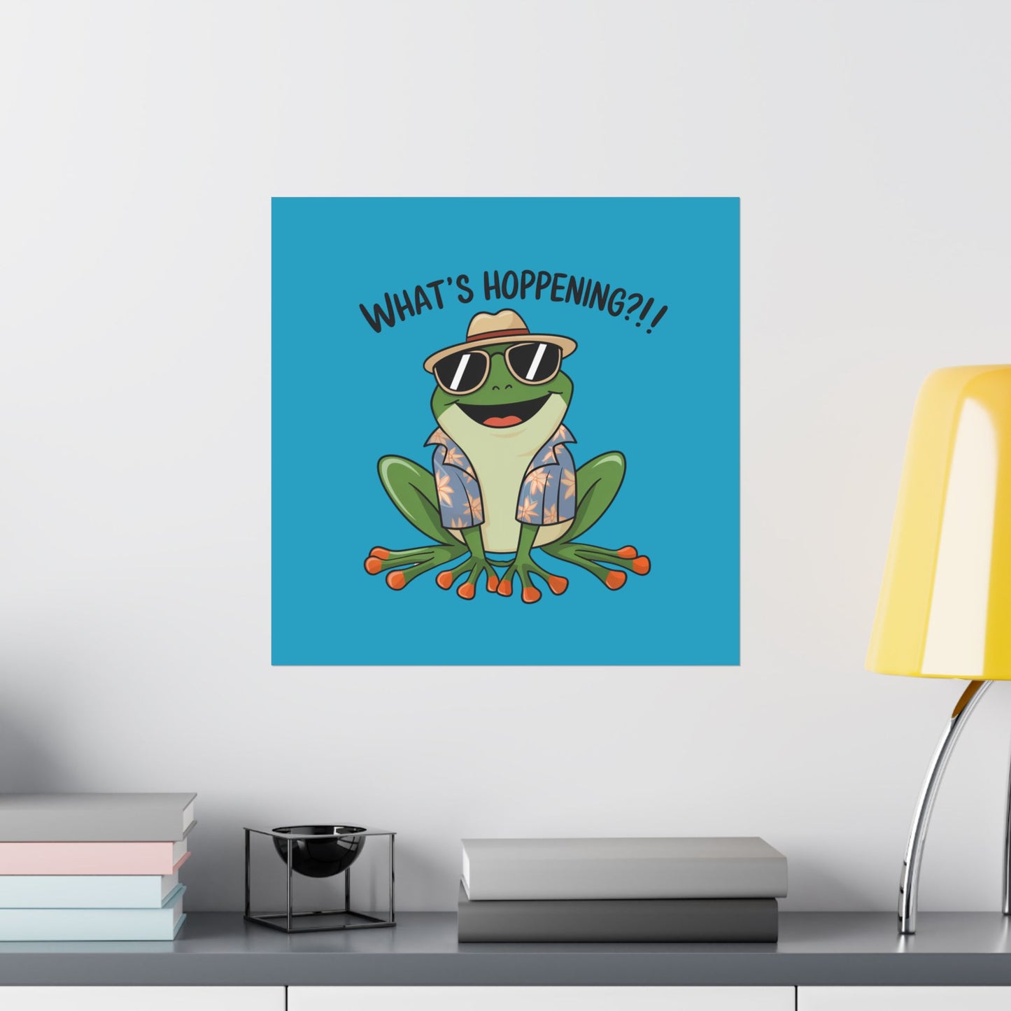 Vertical Poster - What's Hoppening Frog Pun