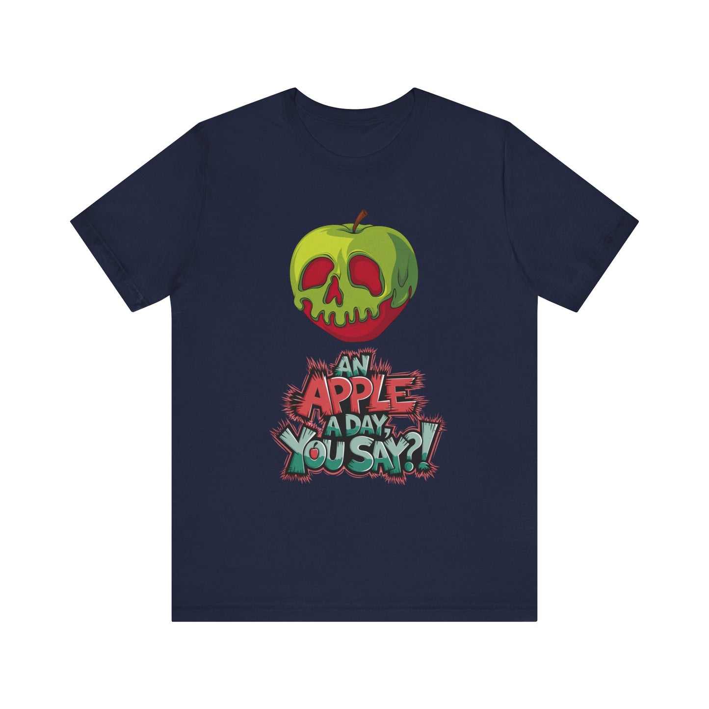 Funny Apple Skull Shirt – An Apple A Day You Say? – Grunge Fruit Tee – Y2K Nostalgia T‑Shirt – Gift for Fruit Lovers