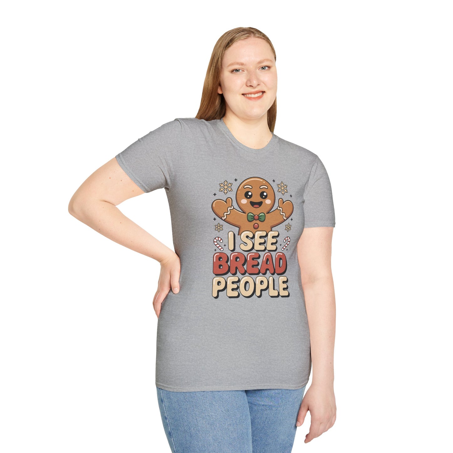 I See Bread People Shirt, Gingerbread Man Christmas Tee, Funny Holiday Baking Shirt, Cute Gingerbread Cookie TShirt, Xmas Humor Shirt, Food Pun Tee
