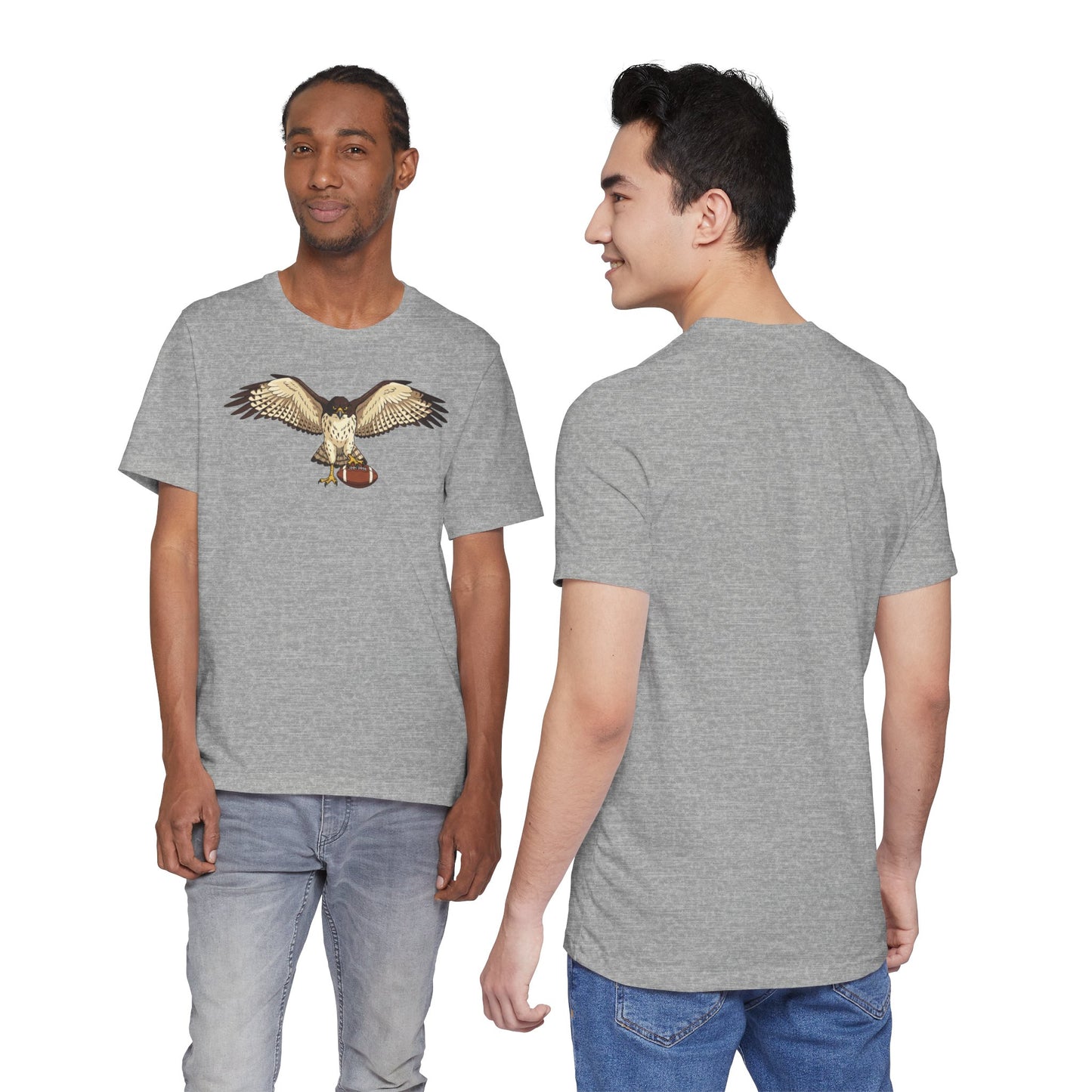 Hawk Football Shirt, Hawk Holding Football T Shirt, Football Mascot Tee, Bird Of Prey Shirt, Sports Fan Gift, Game Day Hawk Tee