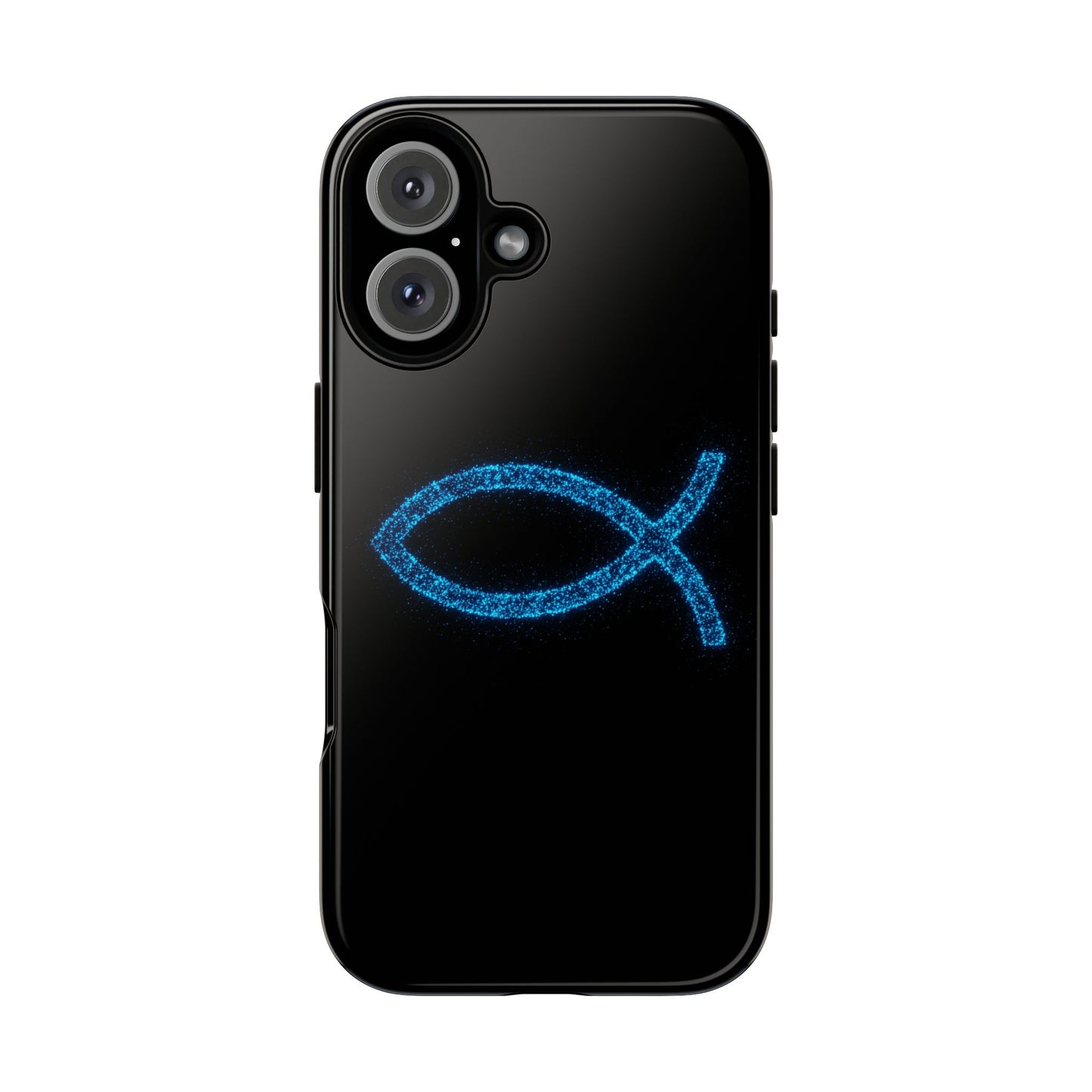Stylish Tough iPhone Case with Sparkling Fish Design - Durable Phone Protection