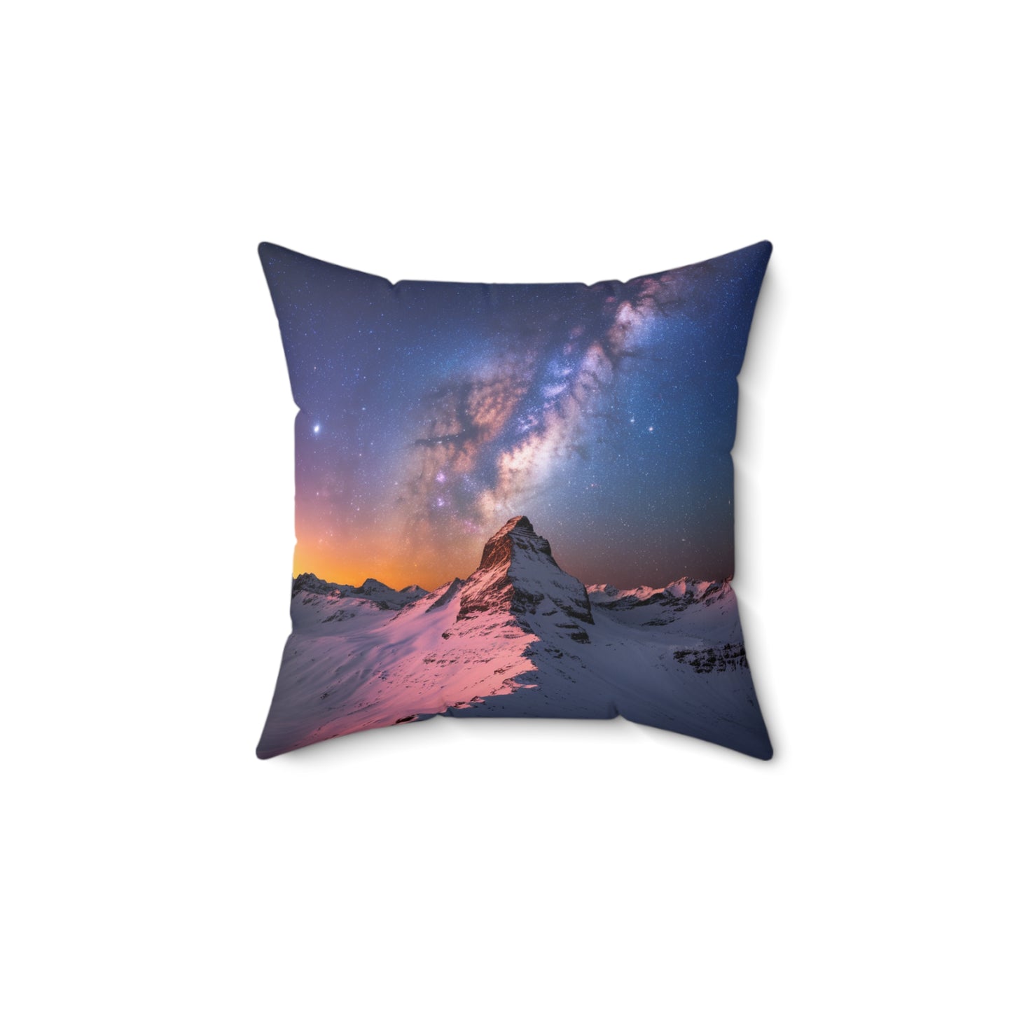 Mountain Galaxy Decorative Pillow - Cozy Home Accent for Stargazers