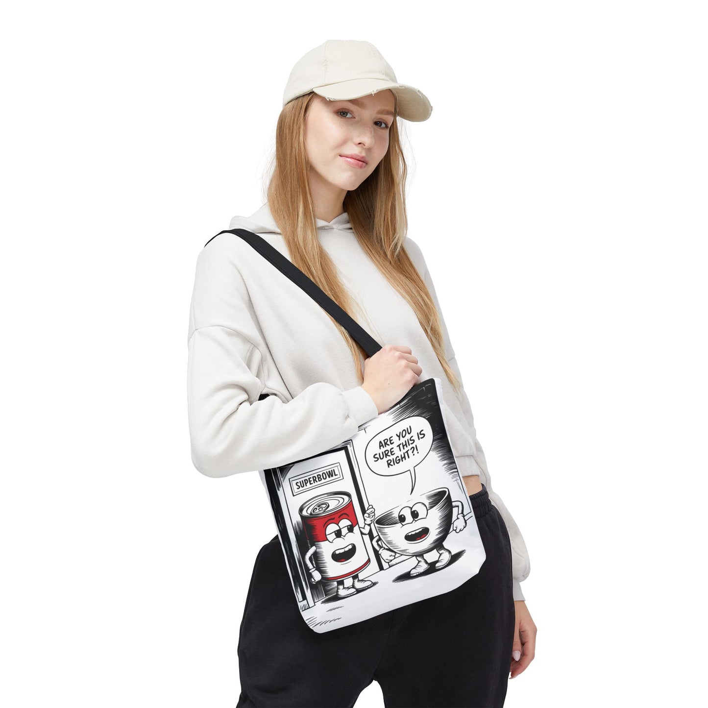 Tote Bag - Comic Superbowl Soup Design