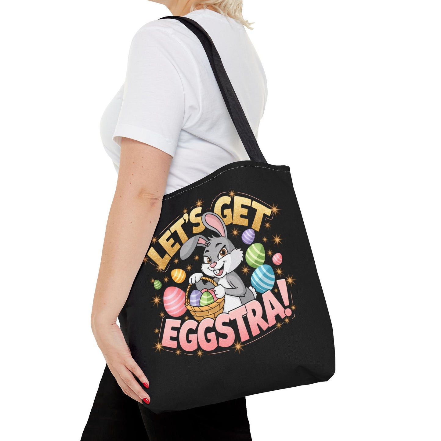 Easter Bunny Tote Bag - 'Leg's Get Eggstra'