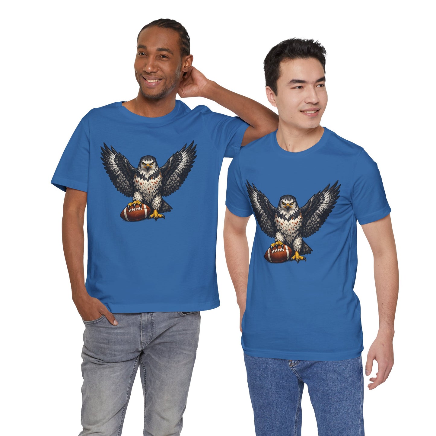 Hawk Football Shirt, Hawk Holding Football T Shirt, Hawk Mascot Tee, Football Bird Of Prey Shirt, Game Day Sports Tee, Hawk Fan Gift