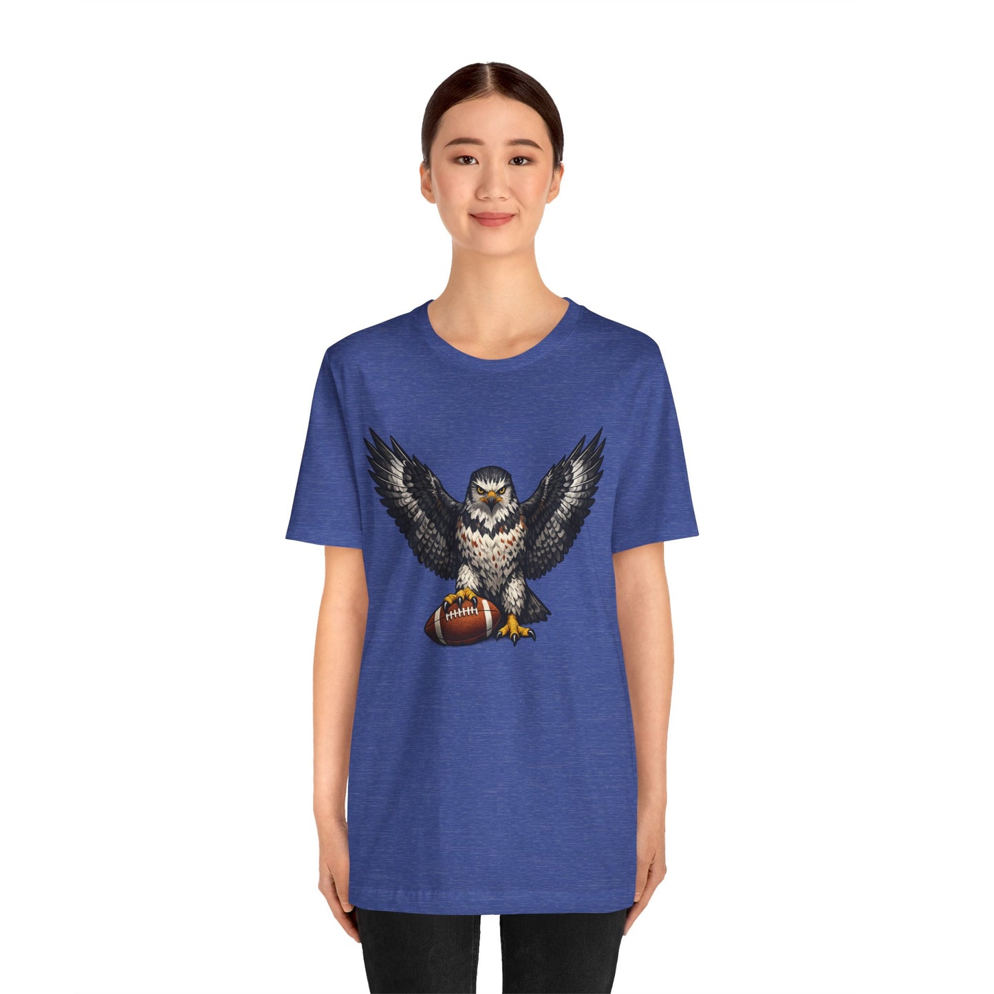 Hawk Football Shirt, Hawk Holding Football T Shirt, Hawk Mascot Tee, Football Bird Of Prey Shirt, Game Day Sports Tee, Hawk Fan Gift