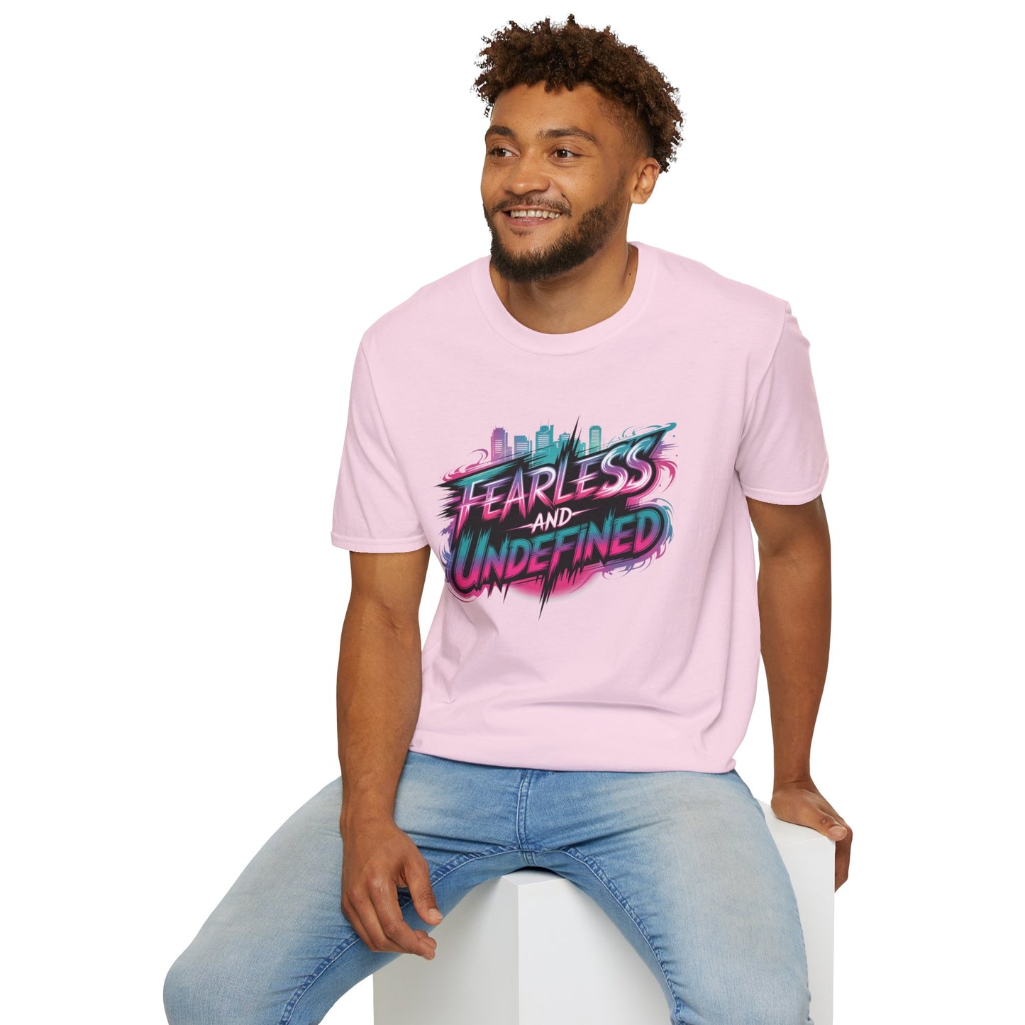 Fearless And Undefined T-Shirt, KPop Anime Inspired Shirt, Bold Motivational Tee, Neon Graphic Top, Empowering Streetwear For Fans And Dreamers