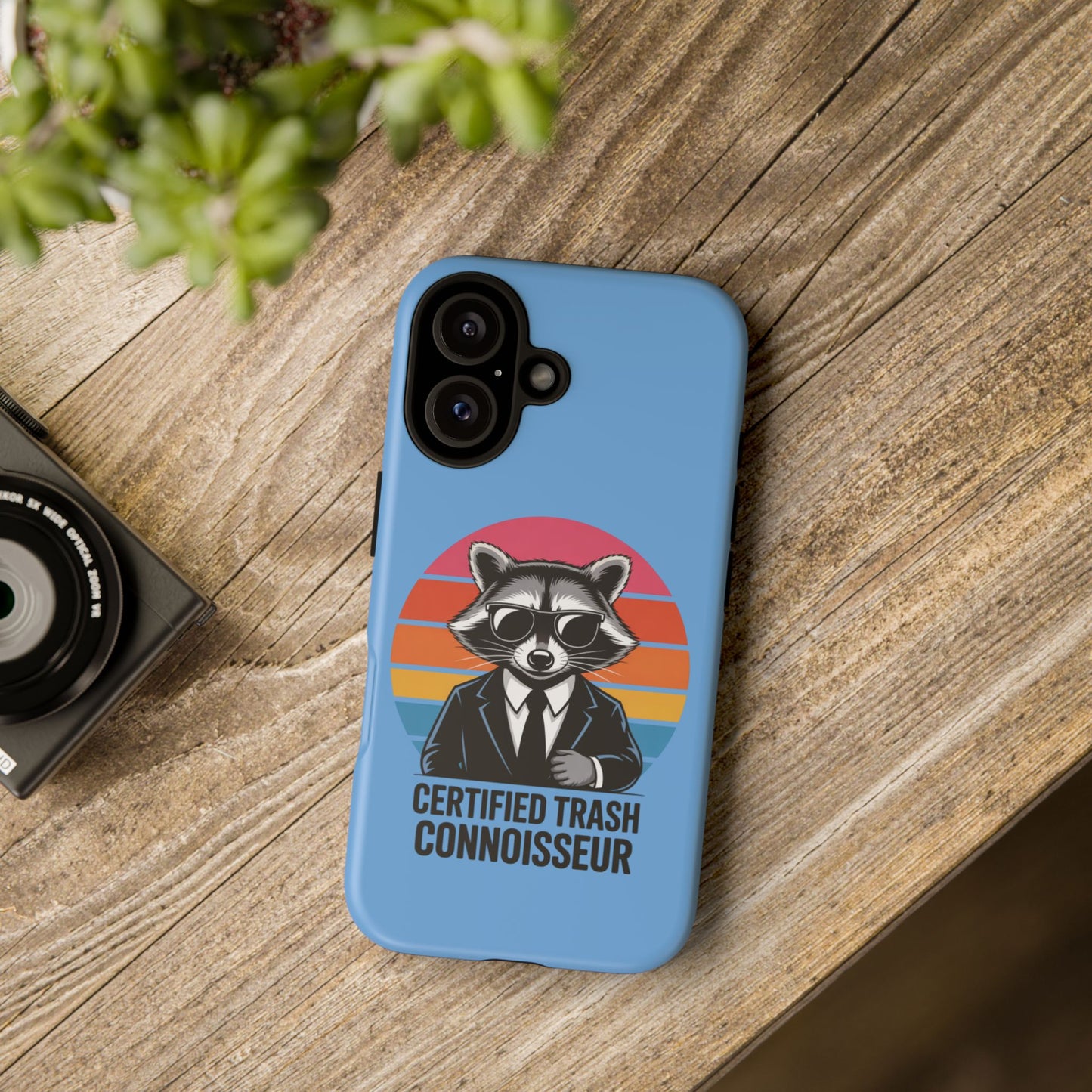 Humorous Raccoon Phone Case - Certified Trash Connoisseur