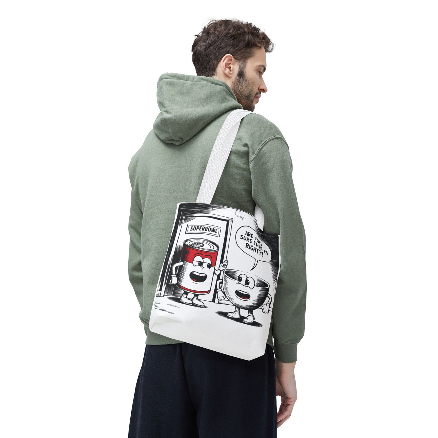 Tote Bag - Comic Superbowl Soup Design