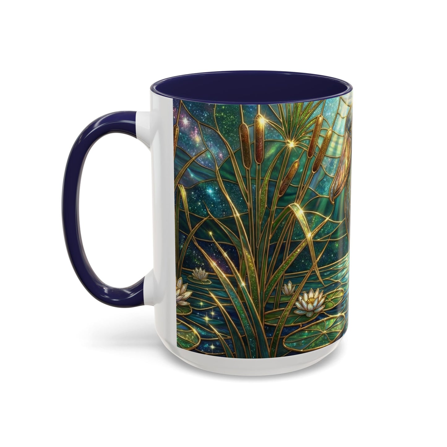 Shoebill Stork Mug, Stained Glass Bird Art, Prehistoric Animal Gift, Swamp Nature Coffee Cup, Galaxy Night, Ornithology Lover Present