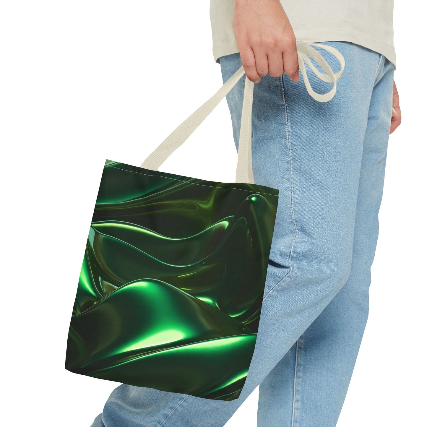 Green Metallic Tote Bag