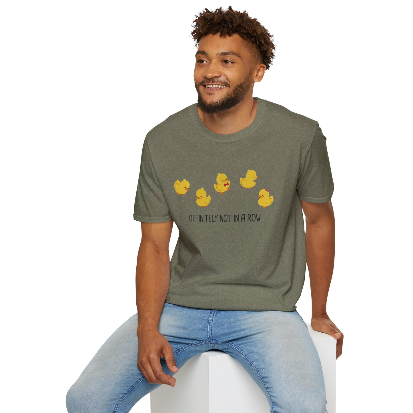 Funny “Definitely Not in a Row” Ducks Shirt, Cute Humor T-Shirt, Relatable Tee for Women & Men, Great Gift for Moms, Teachers, or Friends
