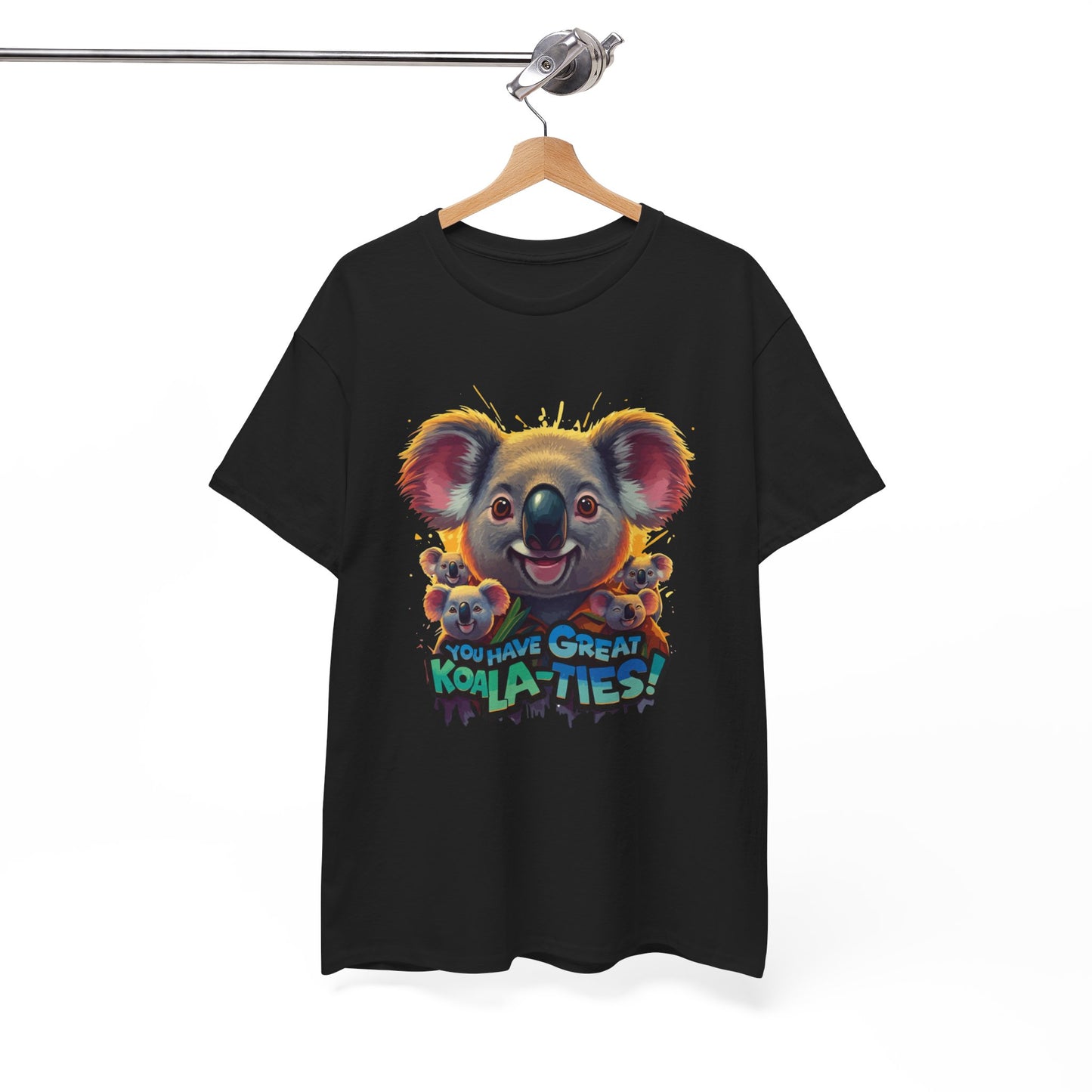 You Have Great Koala‑ties Tee – Cute Koala Pun T‑Shirt, Animal Lover Gift, Funny Wildlife Graphic, Unisex Casual Tee