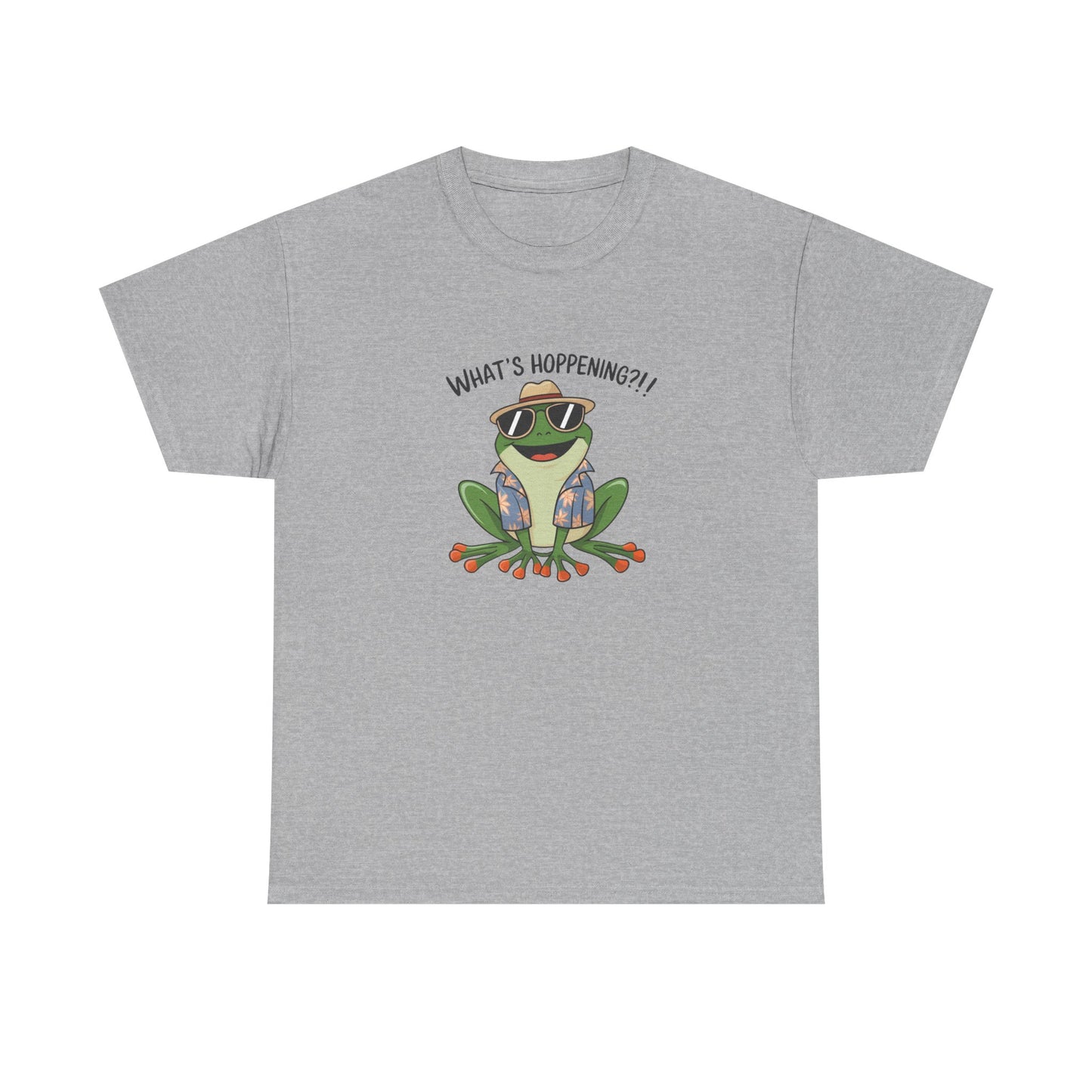Funny Frog Shirt | What’s Hoppening T-Shirt | Cool Frog Graphic Tee | Amphibian Dad Joke Shirt | Cottagecore Animal Lover Gift