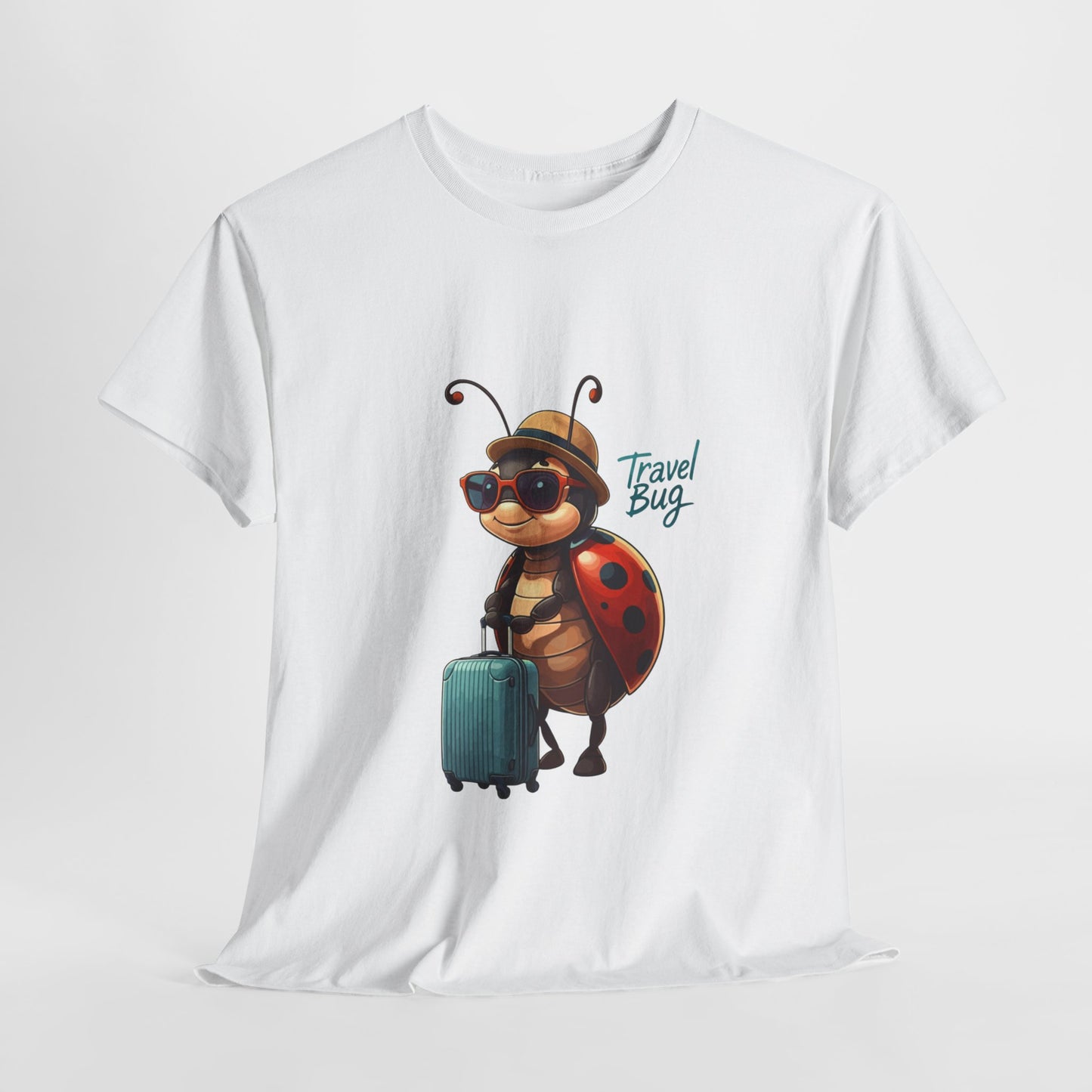 Travel Bug T-Shirt – Cute Ladybug Travel Tee | Funny Wanderlust Shirt for Travel Lovers | Unisex Graphic Tee Gift for Adventurers
